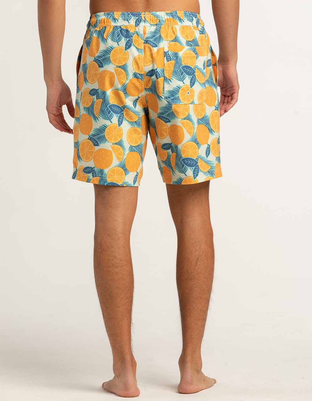 BLUE CROWN Orange Life Mens 7" Swim Shorts - BLUE
