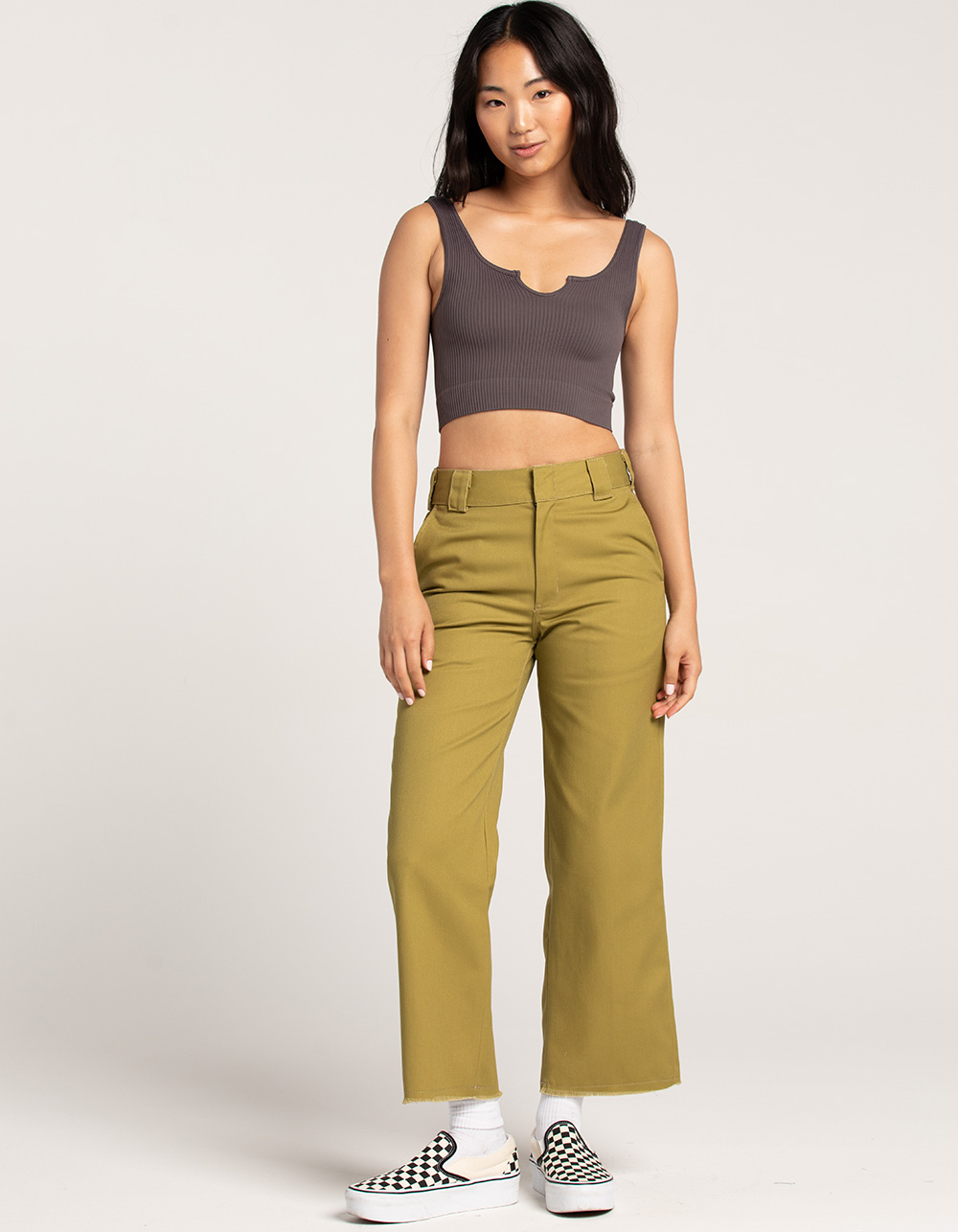 DICKIES Crop Ankle Womens Pants - MOSS