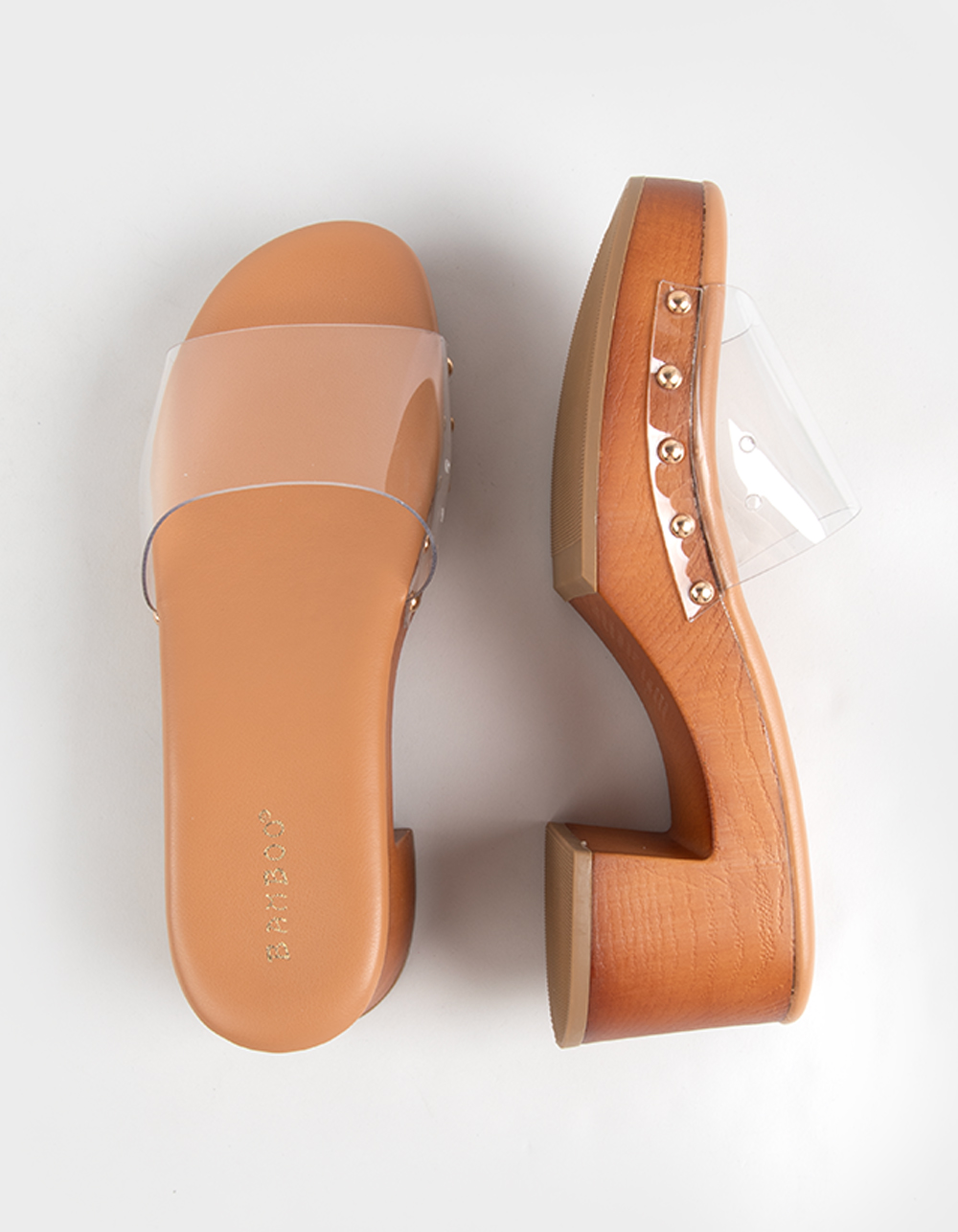 Bamboo Silveroak Womens Platform Heels - CLEAR