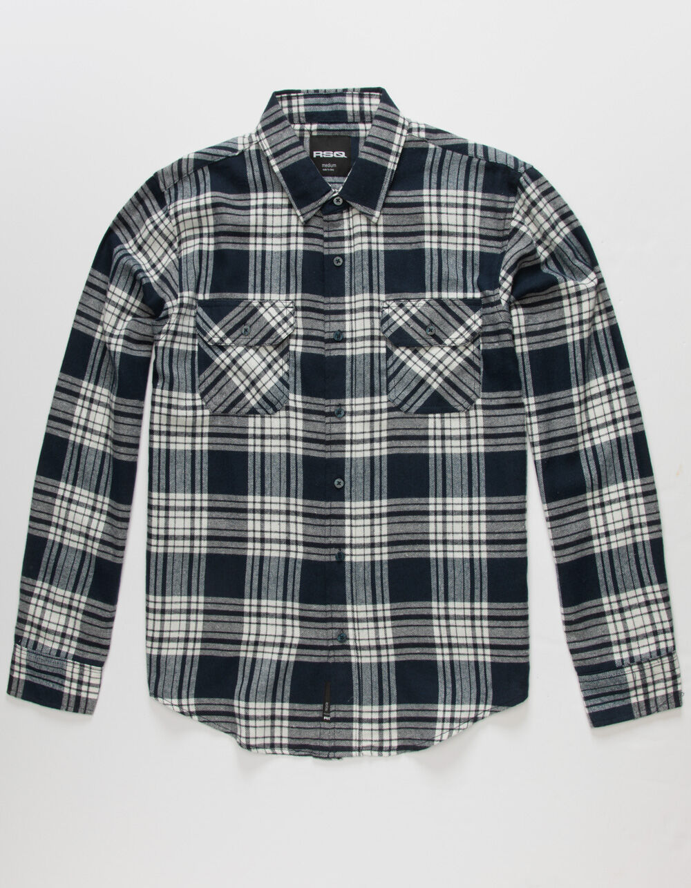 RSQ Mens Plaid Flannel - NAVY/WHITE | Tillys