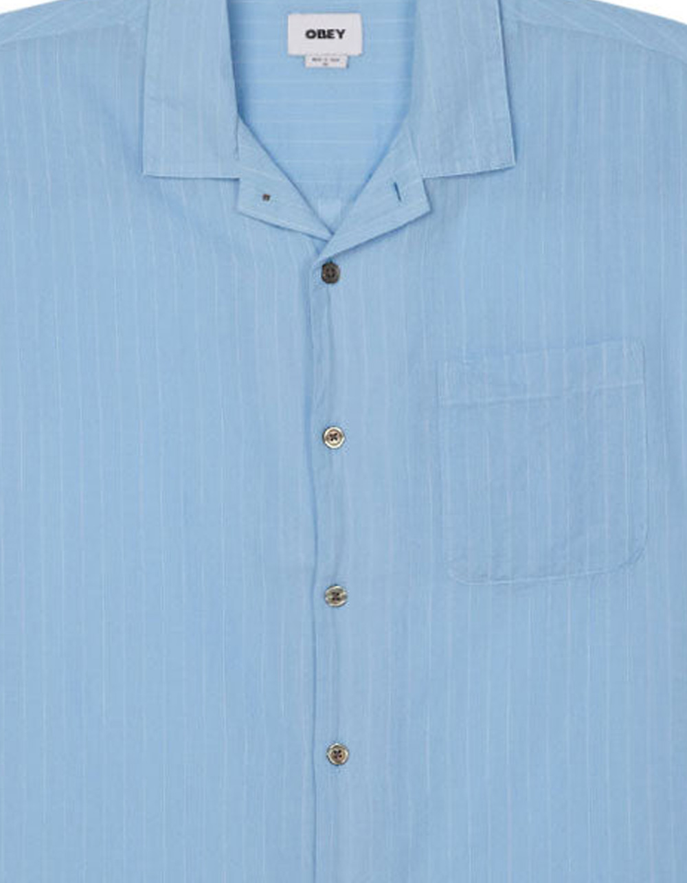 OBEY Donnie Mens Button Up Shirt - LIGHT BLUE