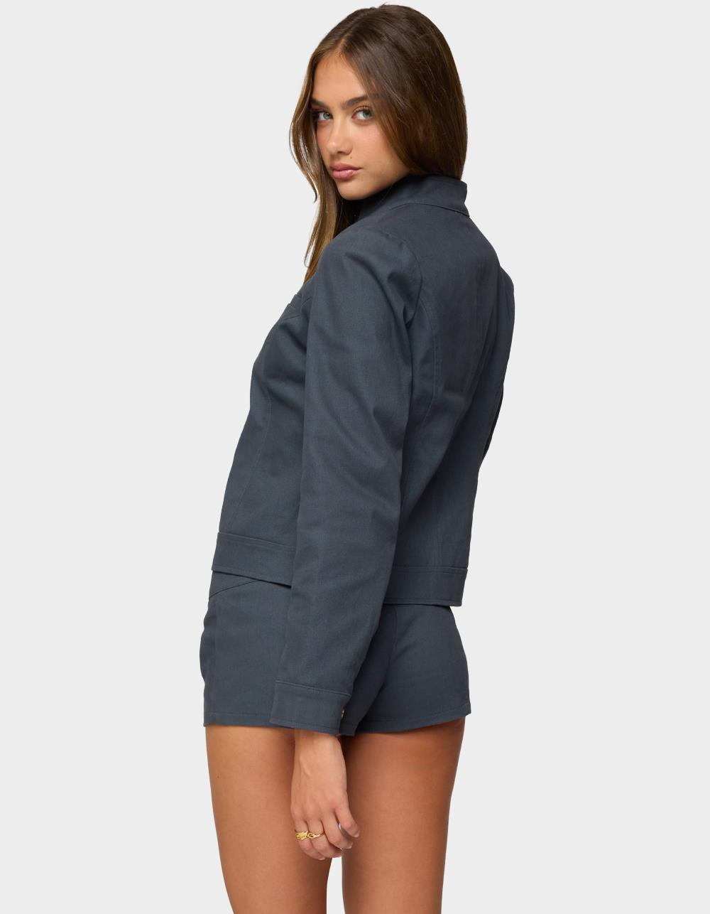 EDIKTED Kayra Moto Jacket - GRAY