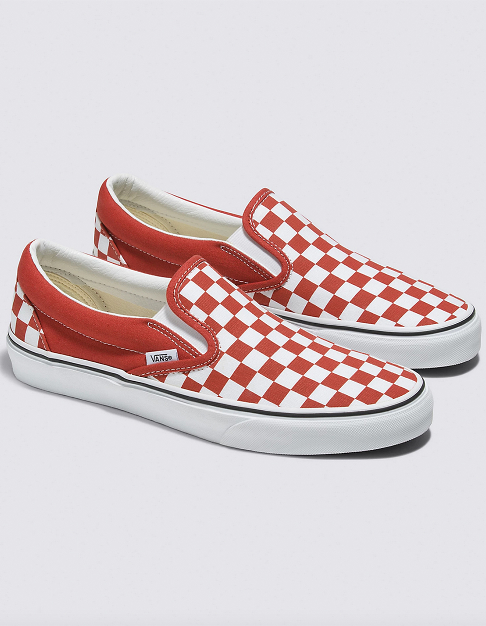 VANS Checkerboard Classic Slip-On Shoes - RUST | Tillys
