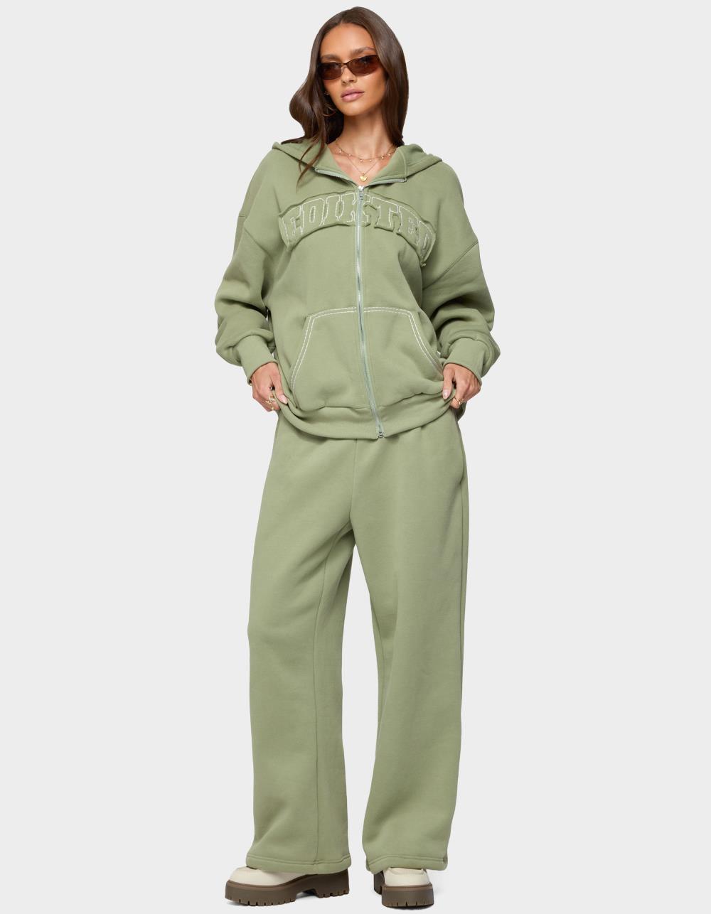 Edikted Forever Sweatpants - DK GREEN