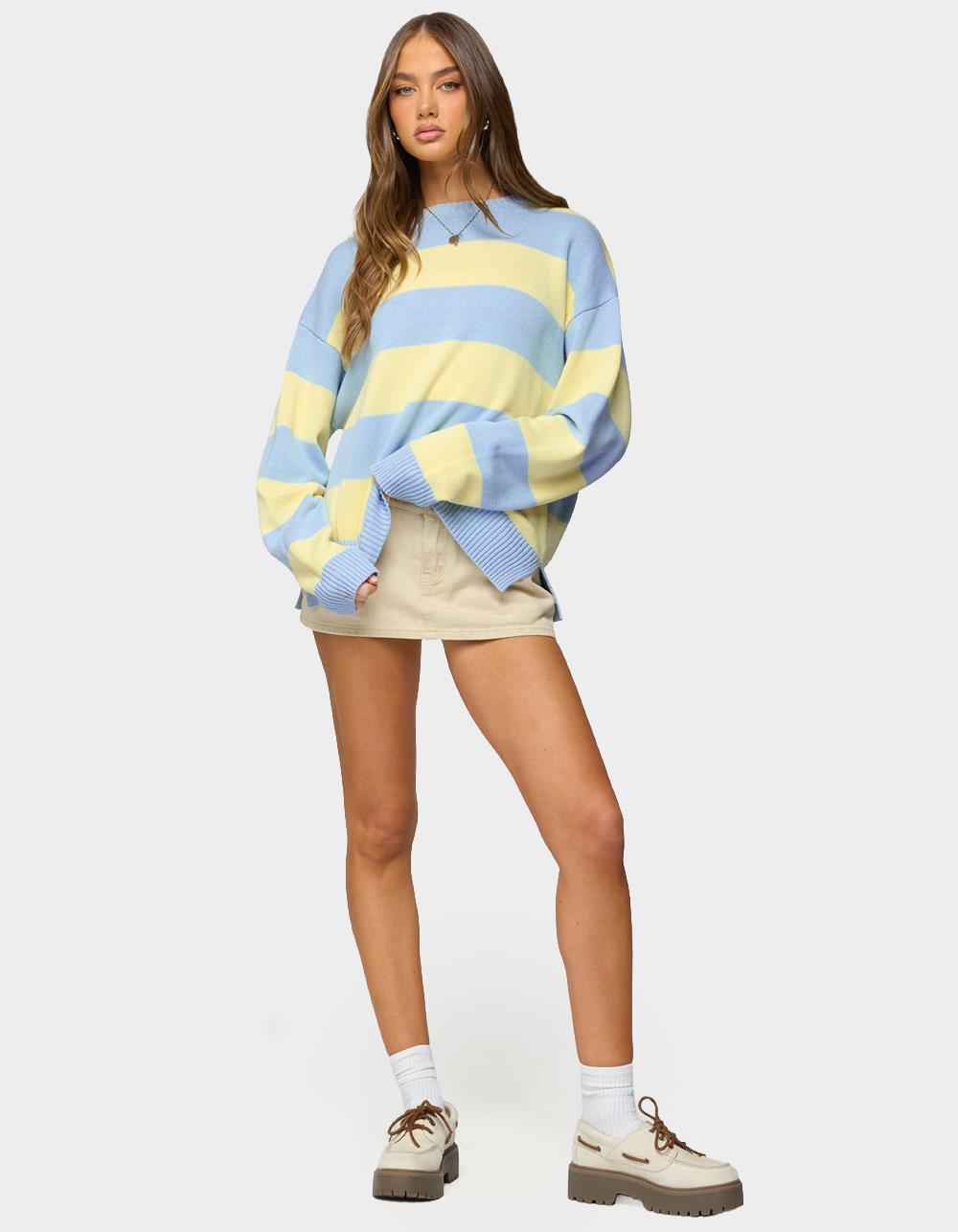 EDIKTED Camelia Denim Mini Skort