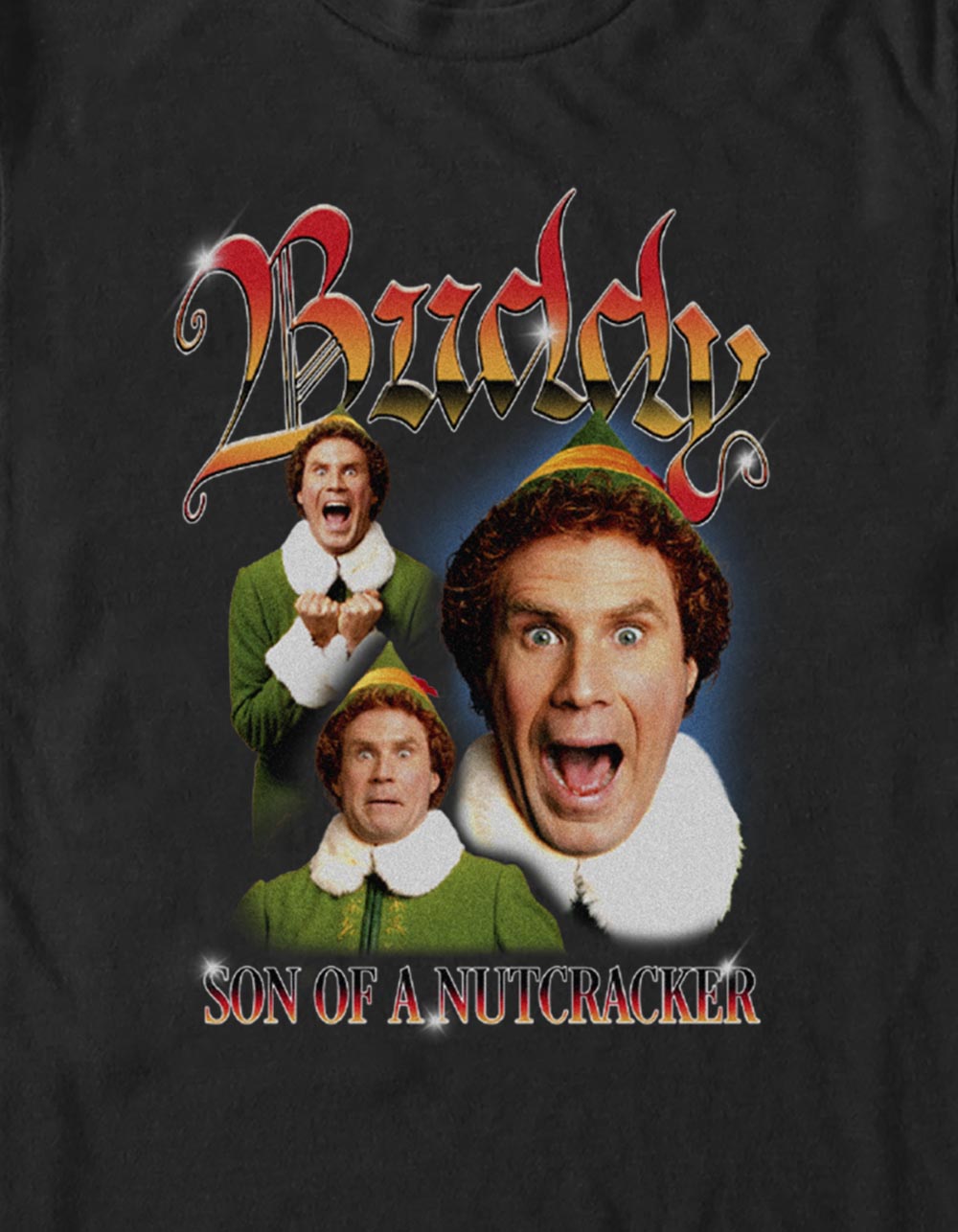 ELF Buddy Collage Unisex Tee - BLACK