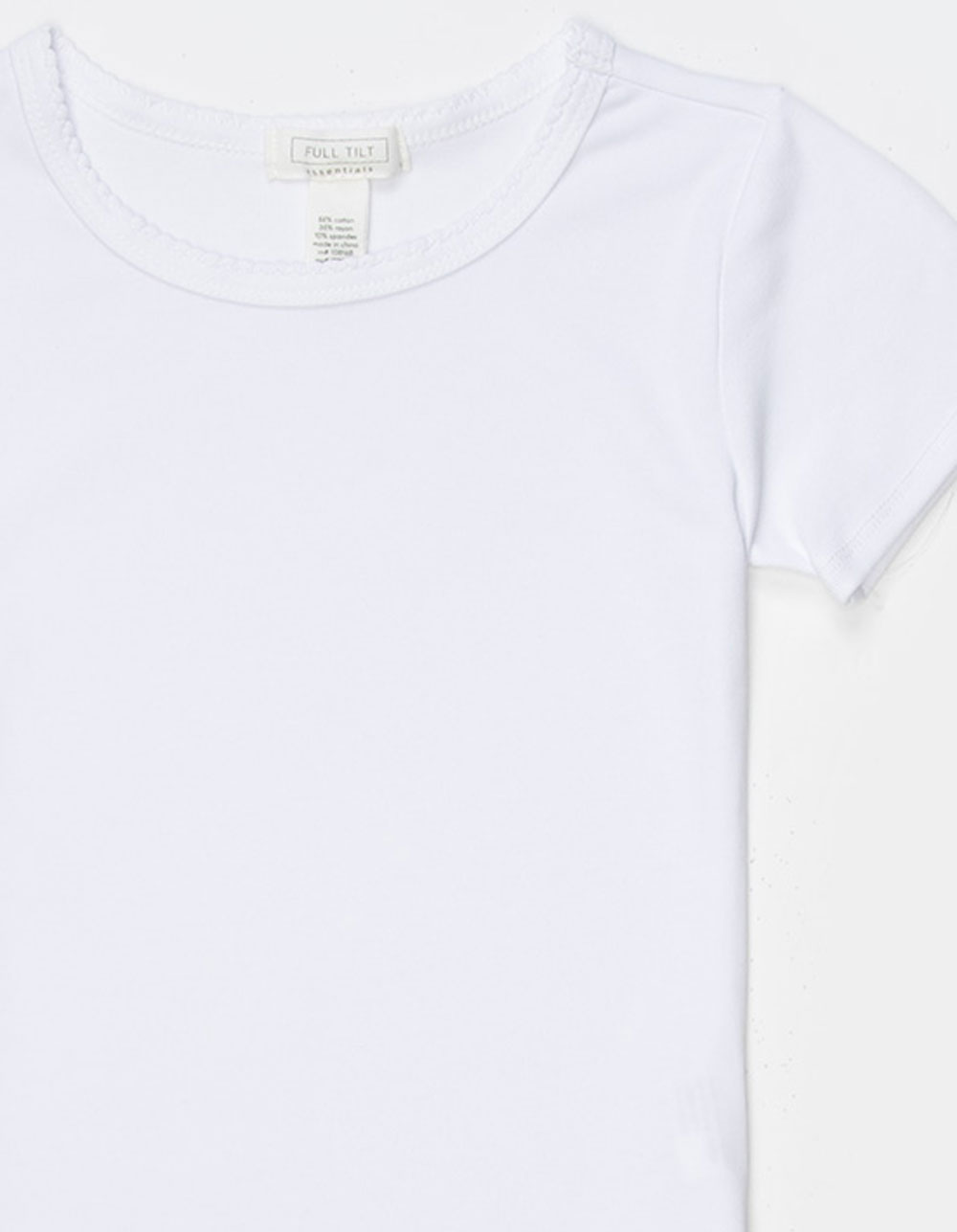 FULL TILT Essentials Girls Baby Tee - WHITE