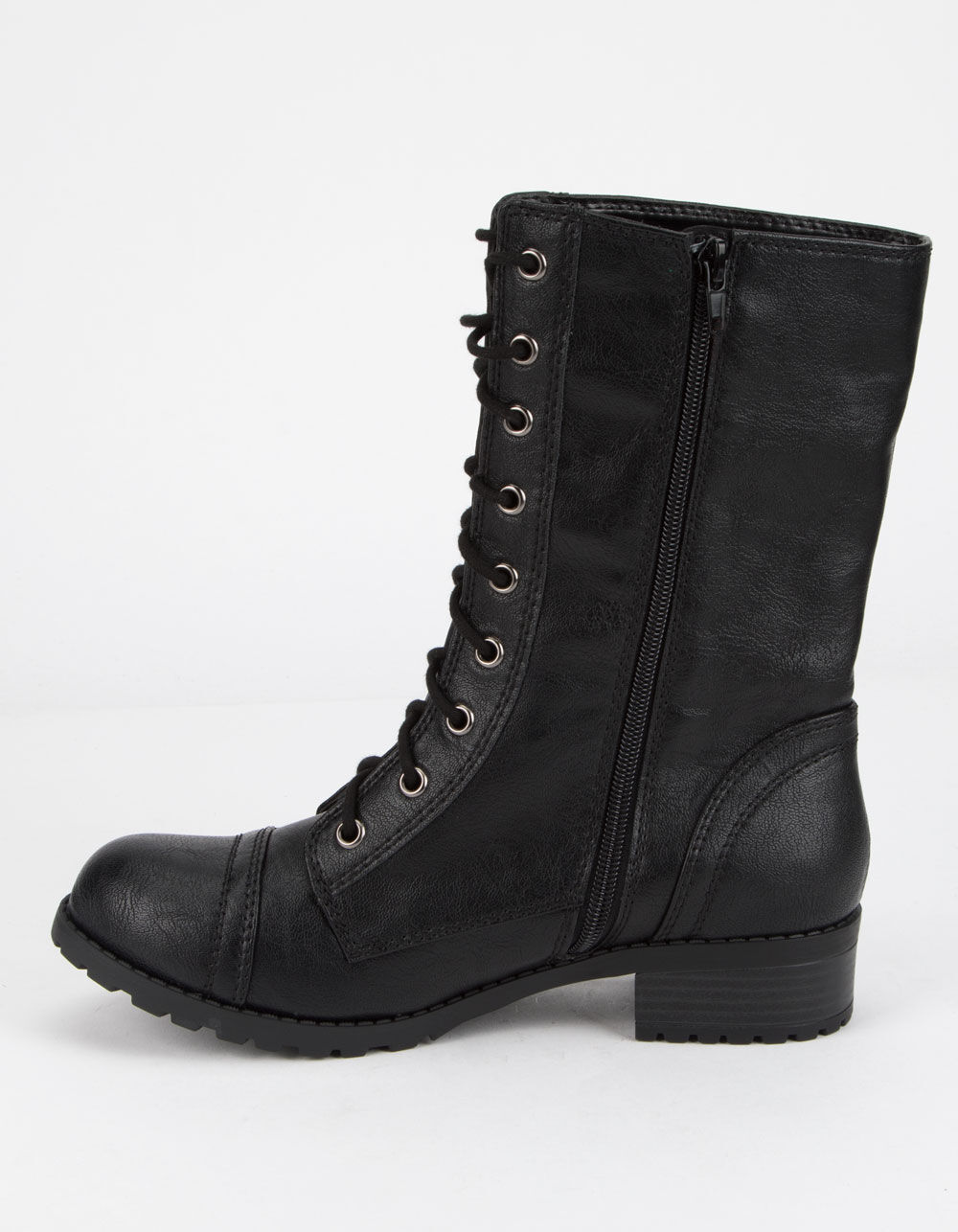 SODA Lace Up Black Womens Combat Boots - BLACK | Tillys