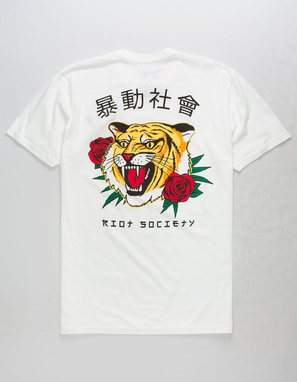 RIOT SOCIETY Tiger Rose Mens T-Shirt image number 0
