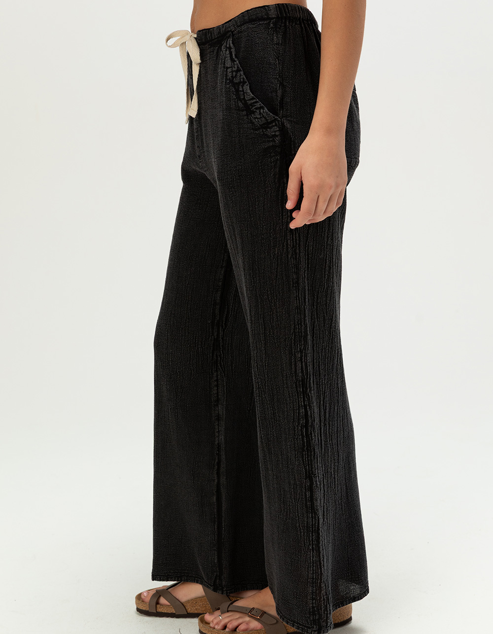 RIP CURL Classic Surf Womens Wide Leg Pants - BLACK