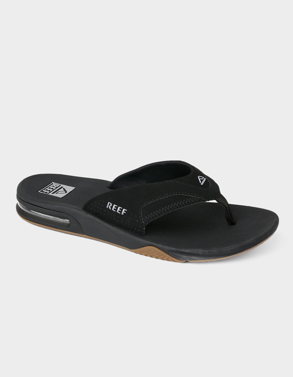 REEF Fanning Mens Flip Flops - BLKGR