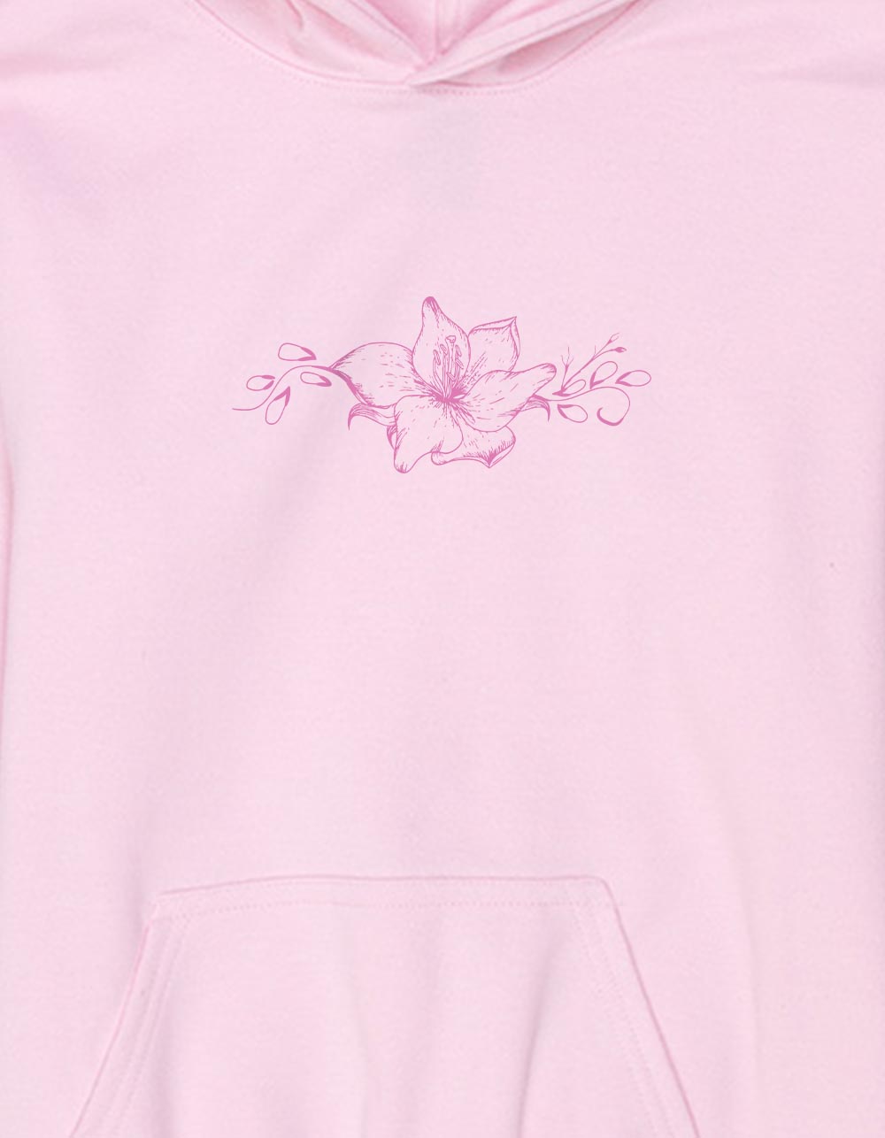 FLOWER Petal Chain Unisex Kids Hoodie - LIGHT PINK