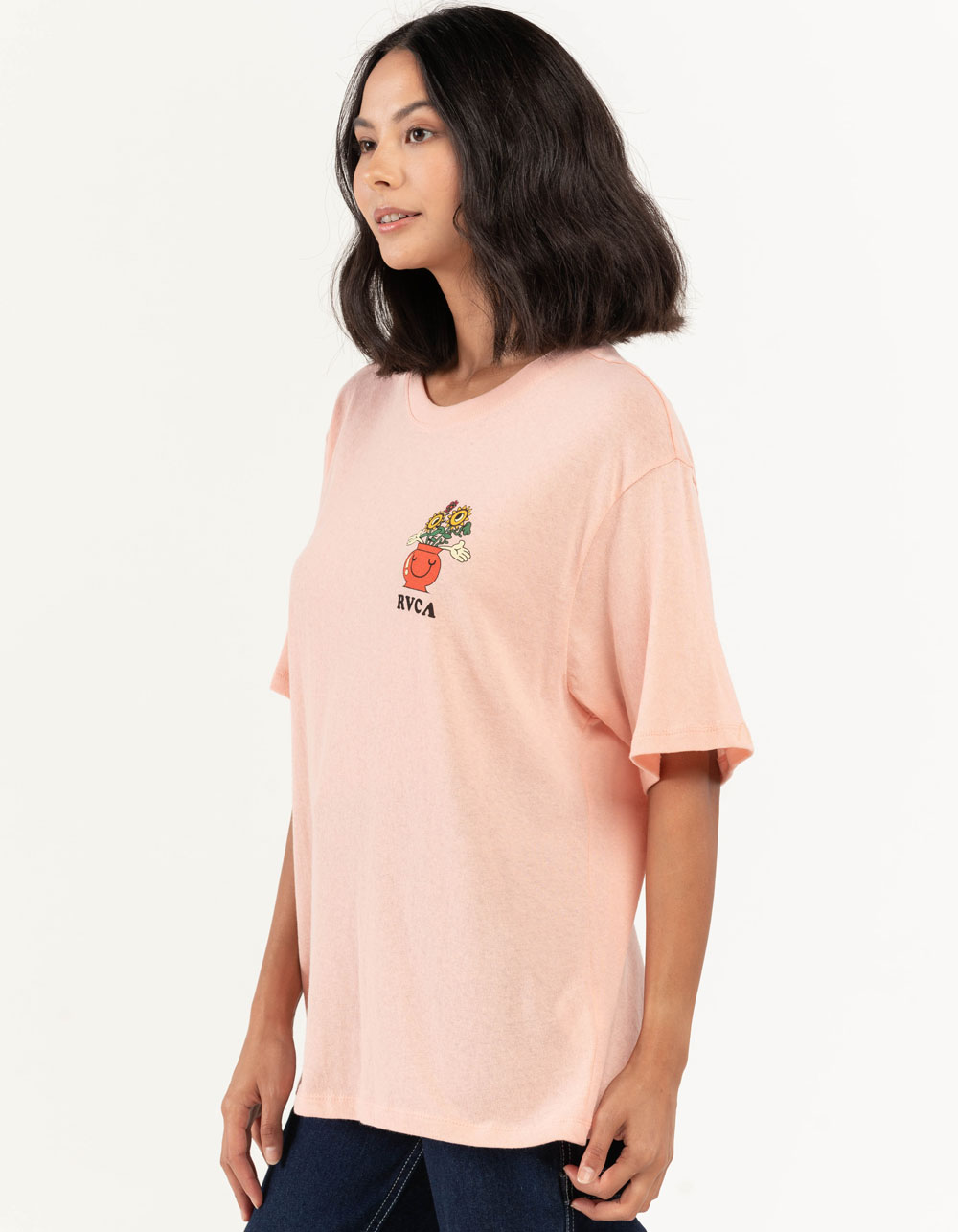 RVCA Nice Day Womens Oversized Tee PINK Tillys