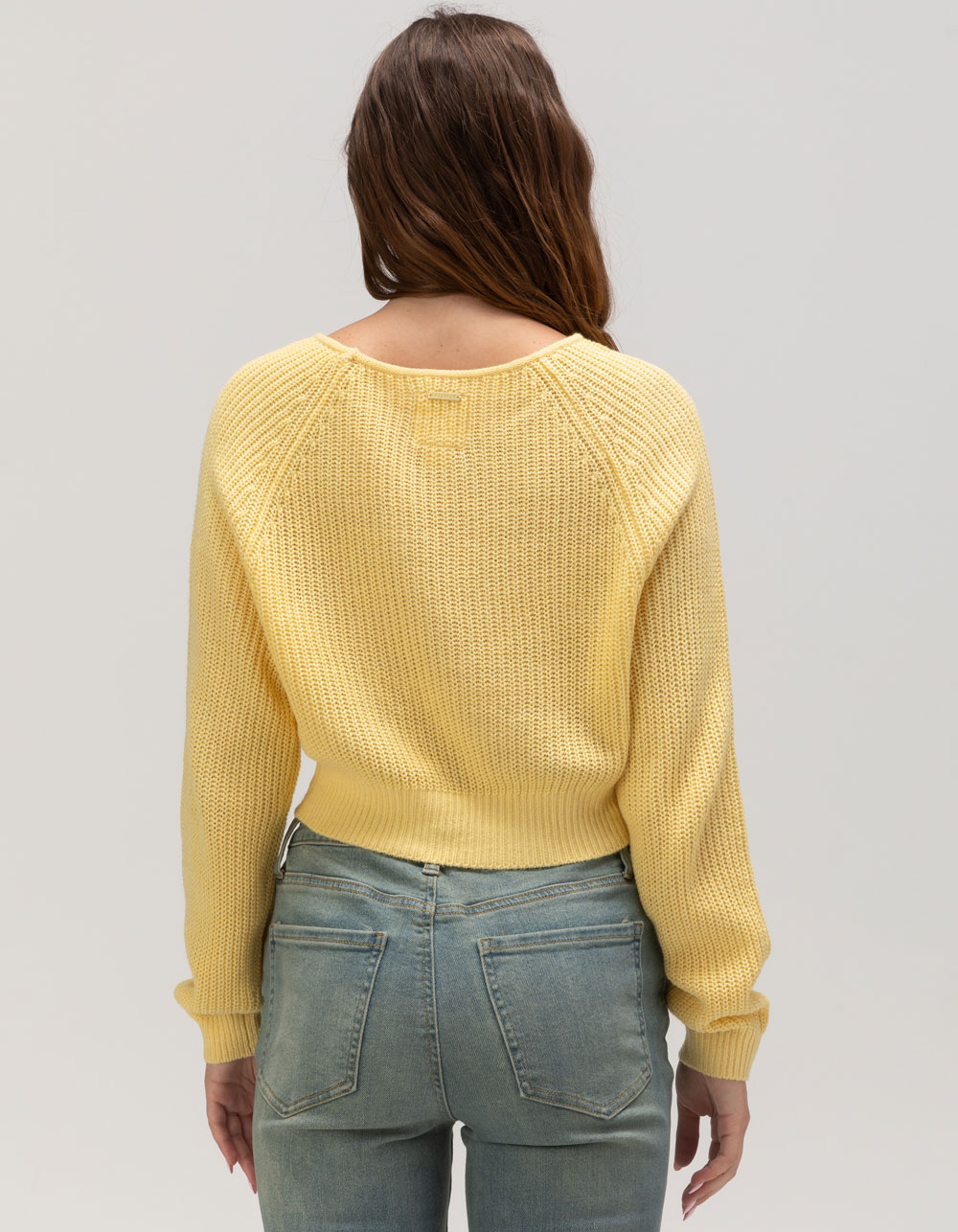 BILLABONG Sun Soaked Womens Crop Sweater - YELLOW