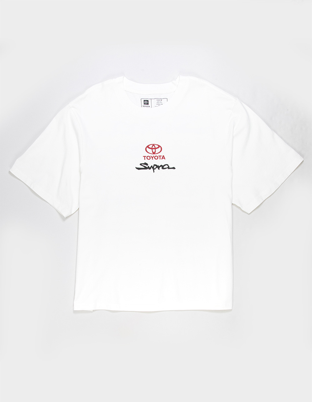 TOYOTA Supra Embroidered Mens Boxy Tee - CREAM