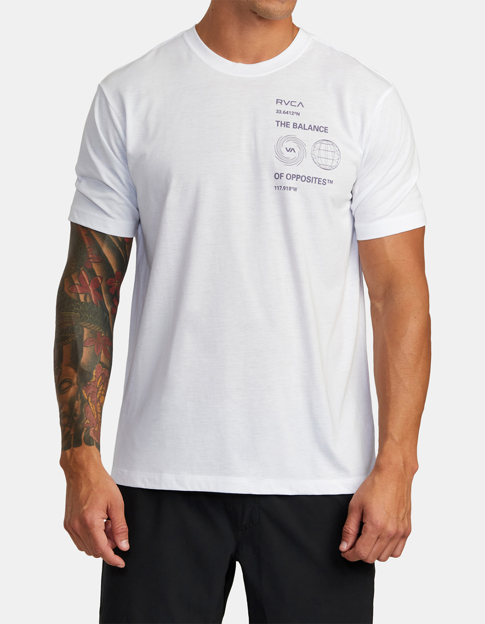 RVCA Balance Tropic Sport T-Shirt - Men's T-Shirts in Slate
