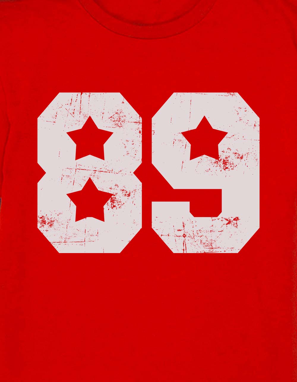 89 Stars Distressed Unisex Kids Tee - RED