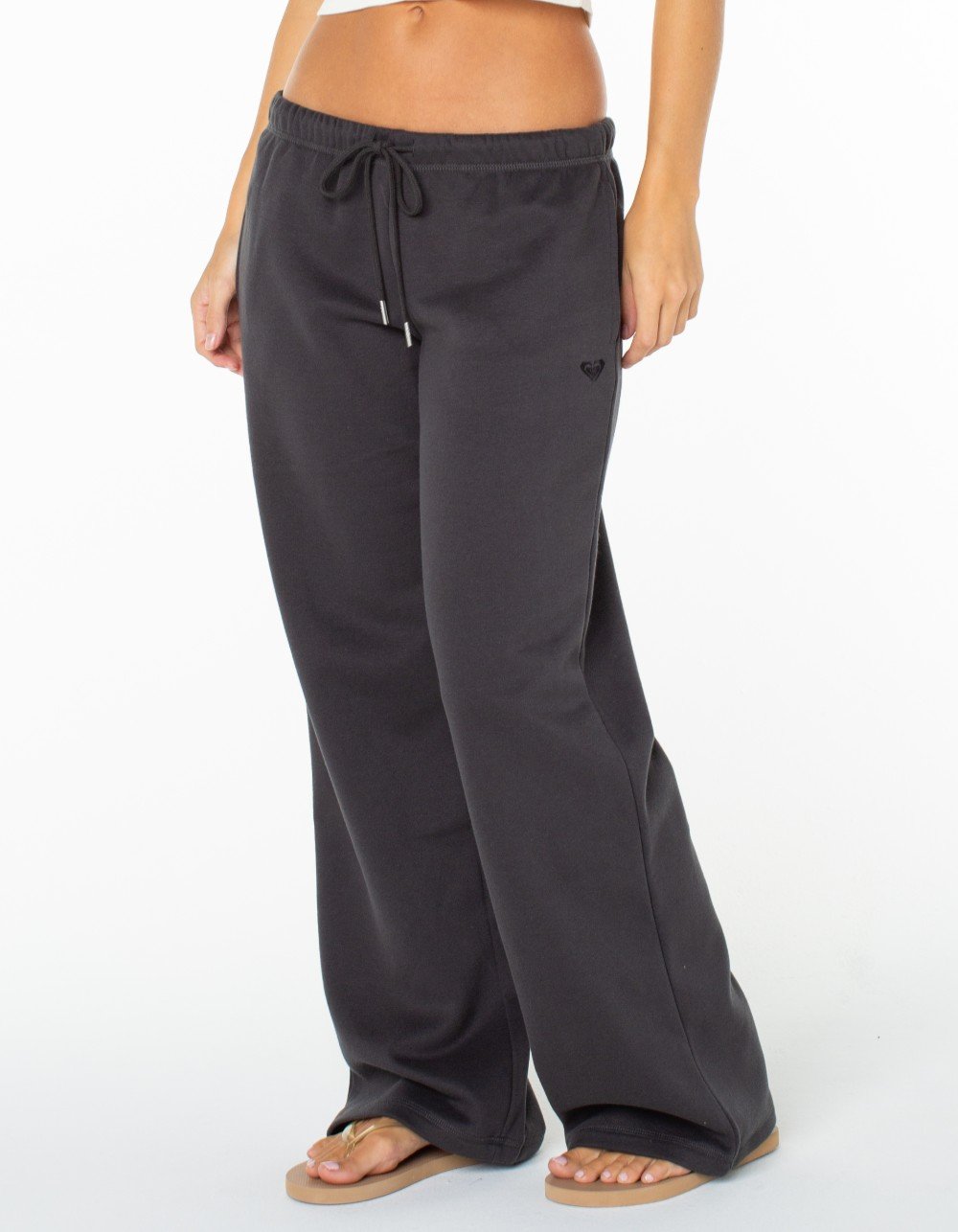 ROXY Ariel Wide Leg Womens Pant - BLACK
