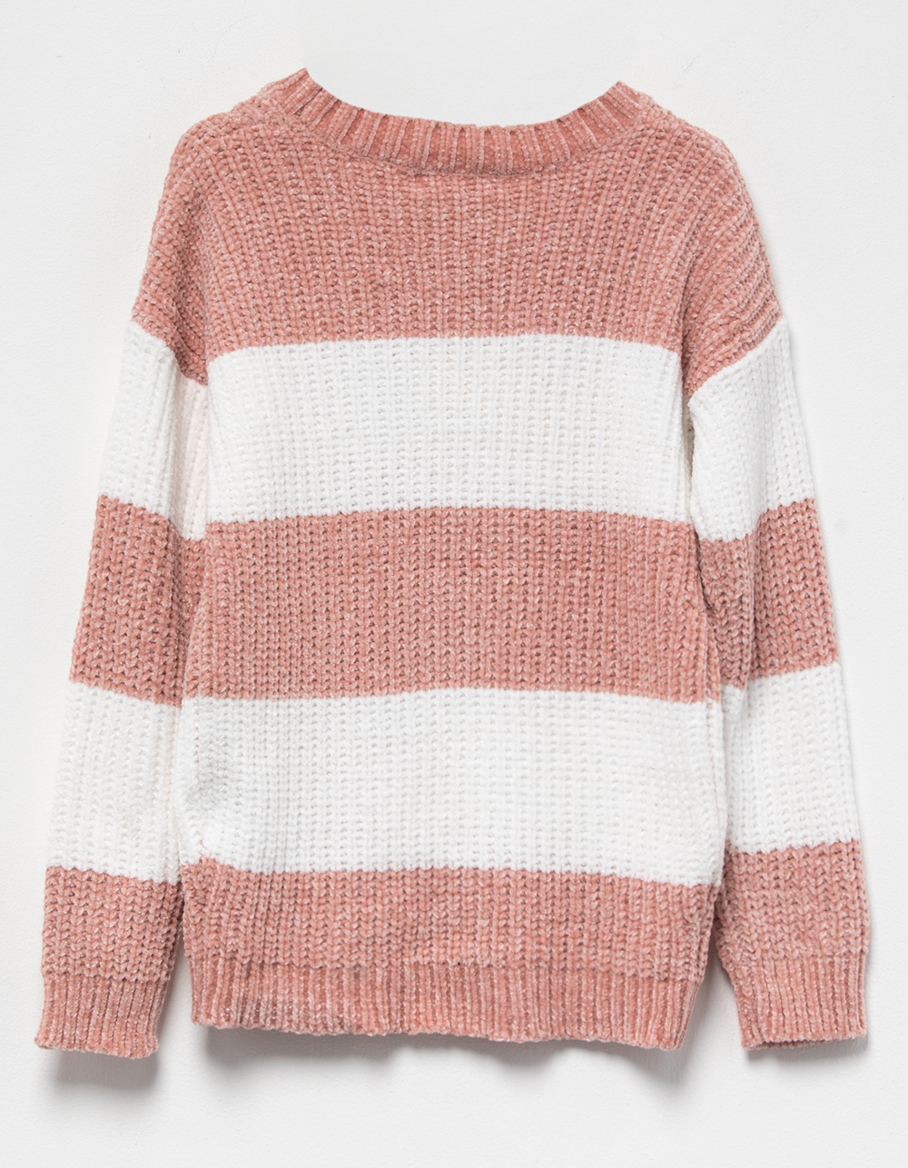 POOF Girls Chenille Stripe Sweater