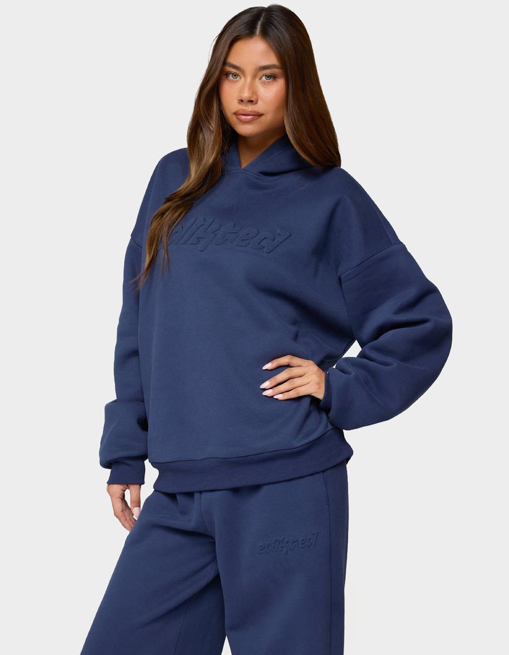 Edikted Totally Hoodie - NAVY