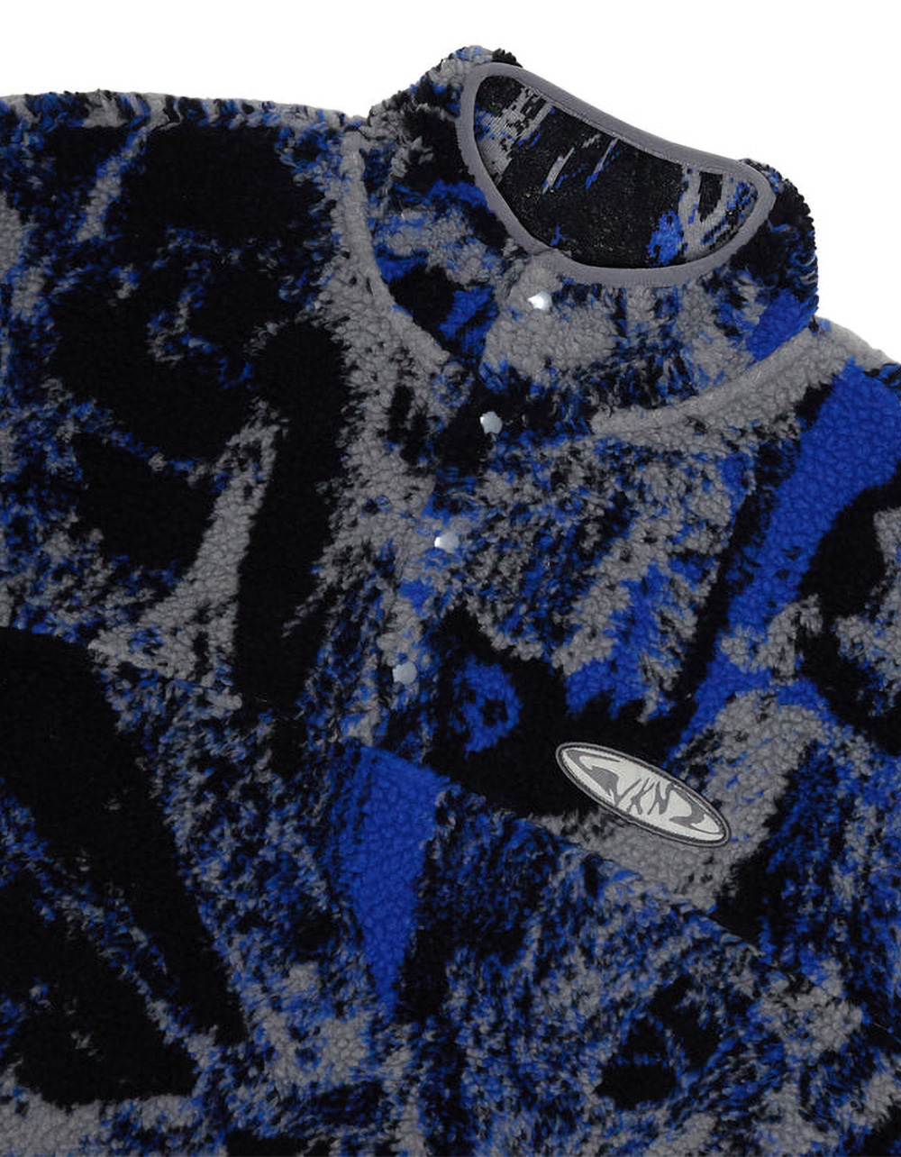 WKND Temple Mens Fleece Jacket - BLUE/GRAY