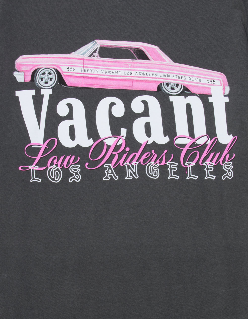 PRETTY VACANT Low Riders Club Mens Boxy Tee - WASHED BLACK
