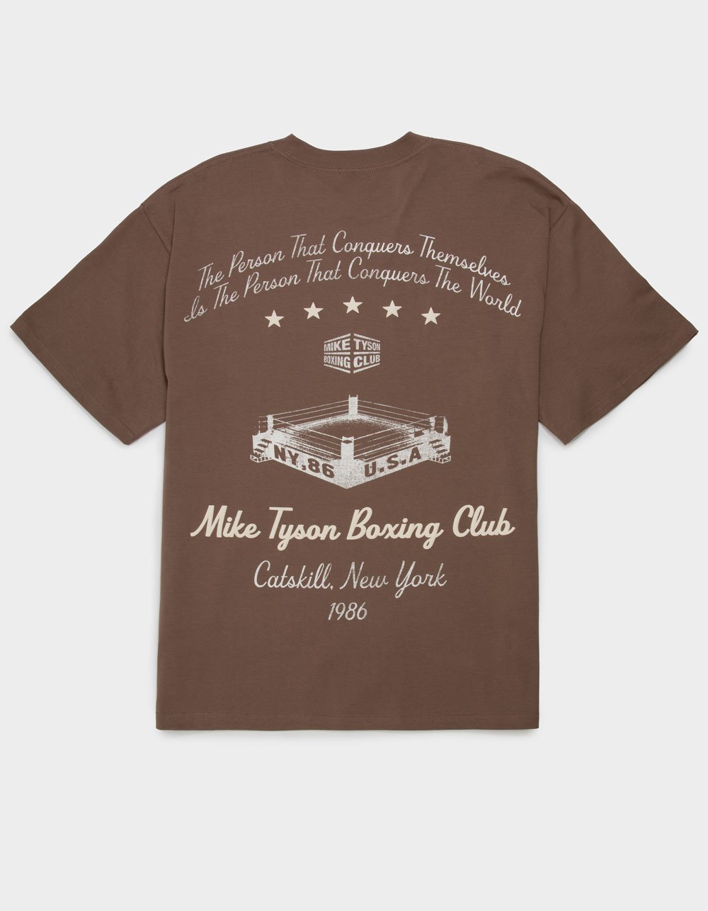 MIKE TYSON Catskill Ring Mens Boxy Tee - BROWN