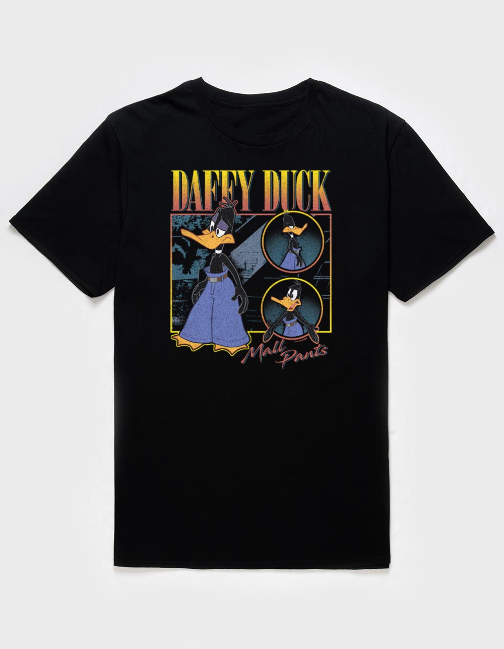 LOONEY TUNES Daffy Duck Mall Pants Unisex Tee - BLACK