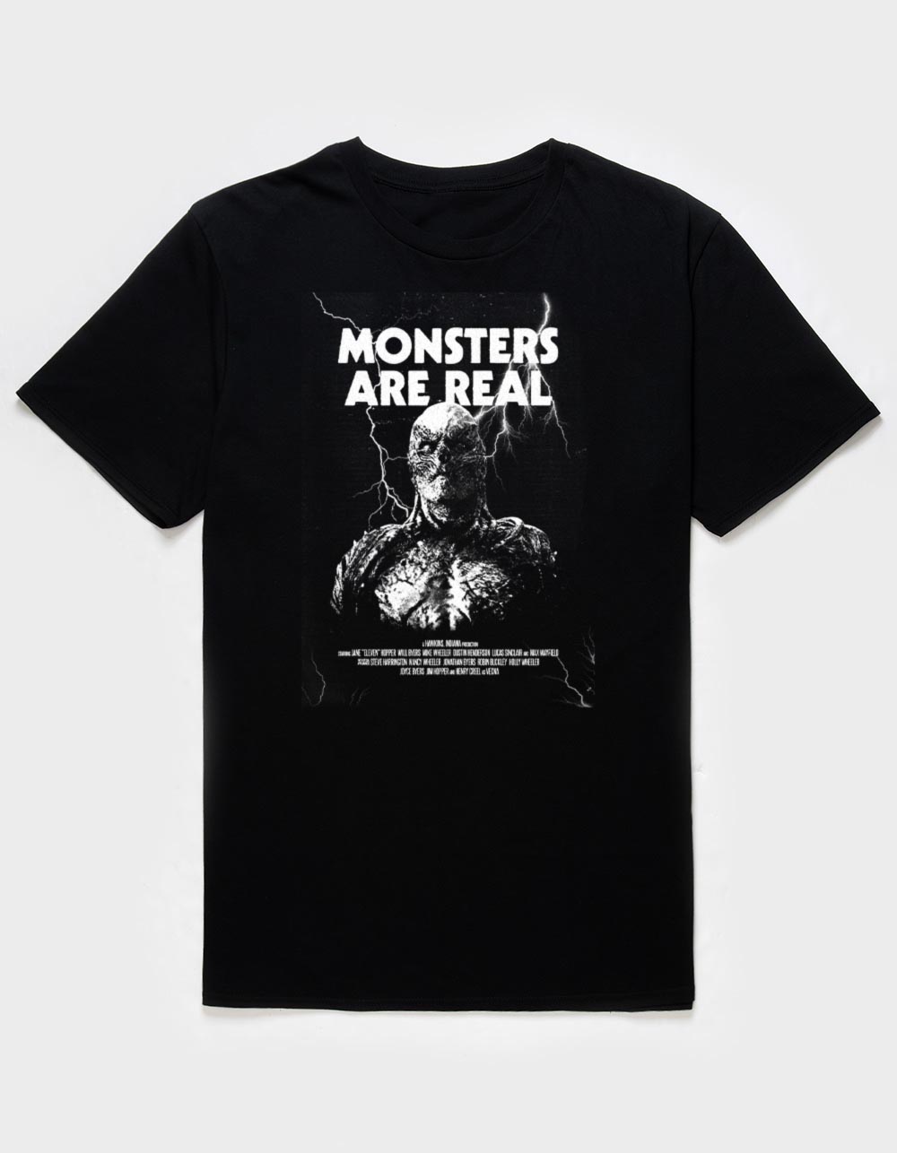 STRANGER THINGS Monsters Are Real Unisex Tee - BLACK