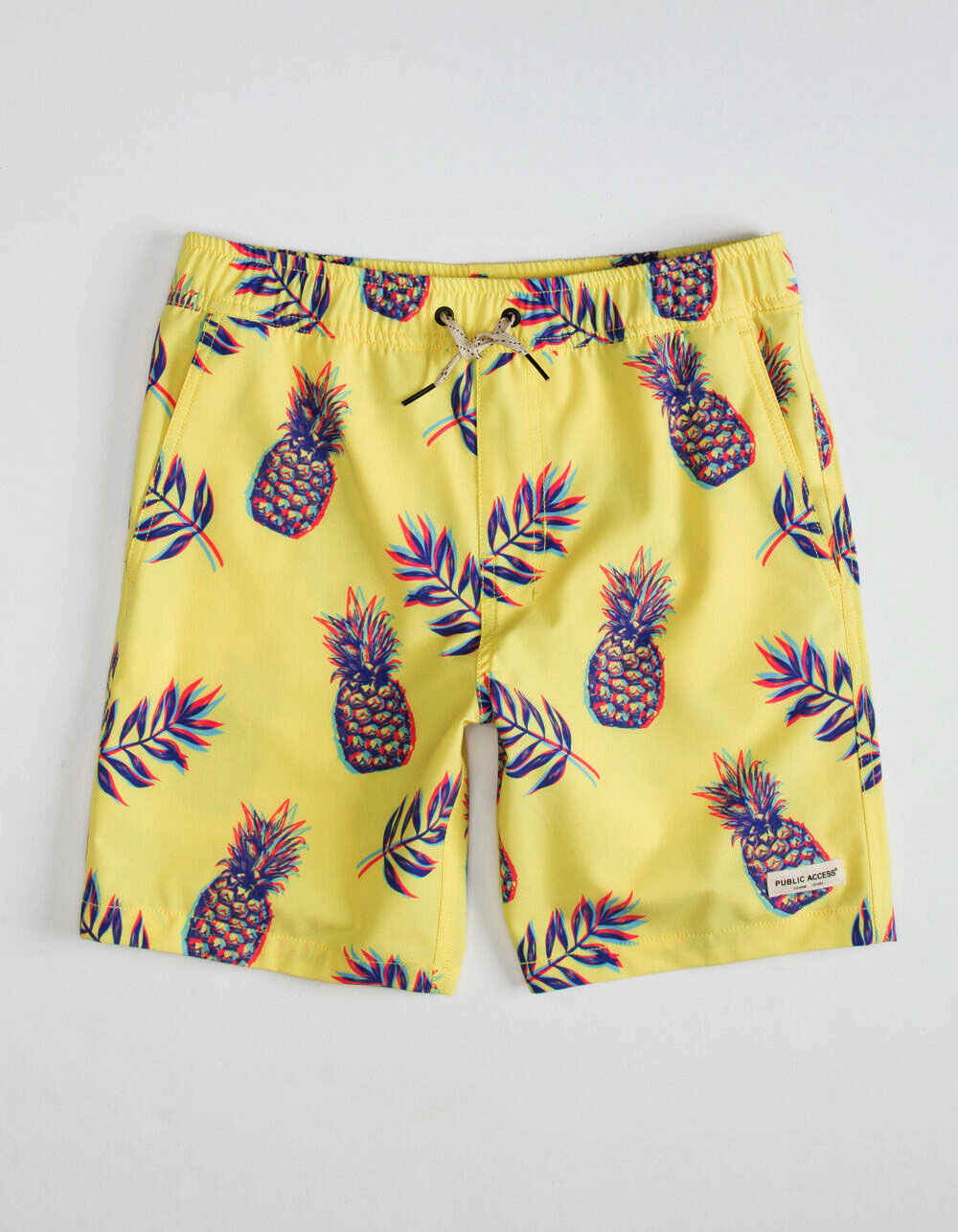 PUBLIC ACCESS Neon Pineapple Boys Elastic Waist Shorts - YELLOW | Tillys