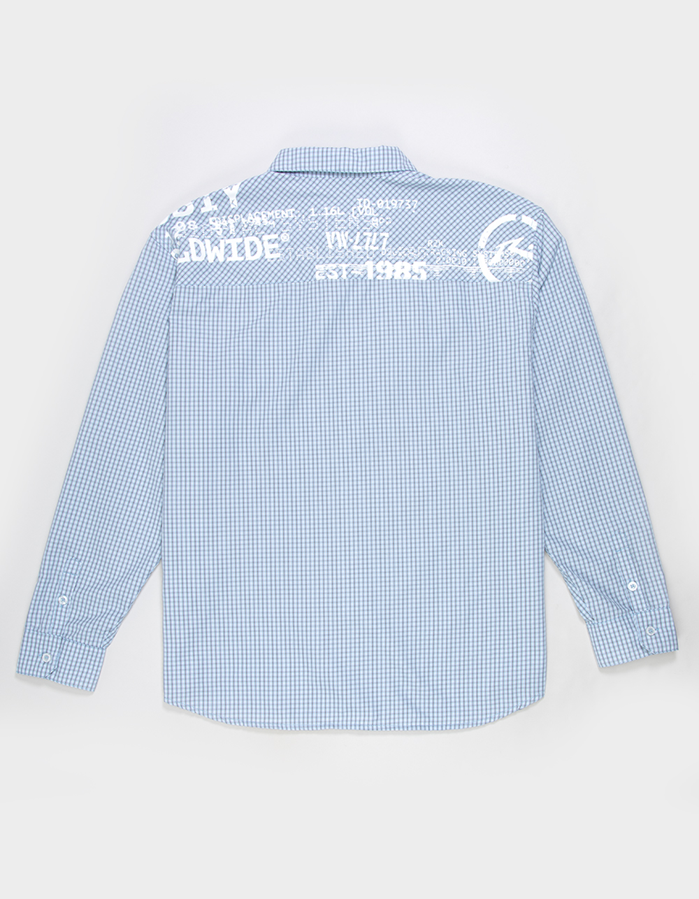 RUSTY Hawkeye Mens Long Sleeve Button Up Shirt - SKY BLUE