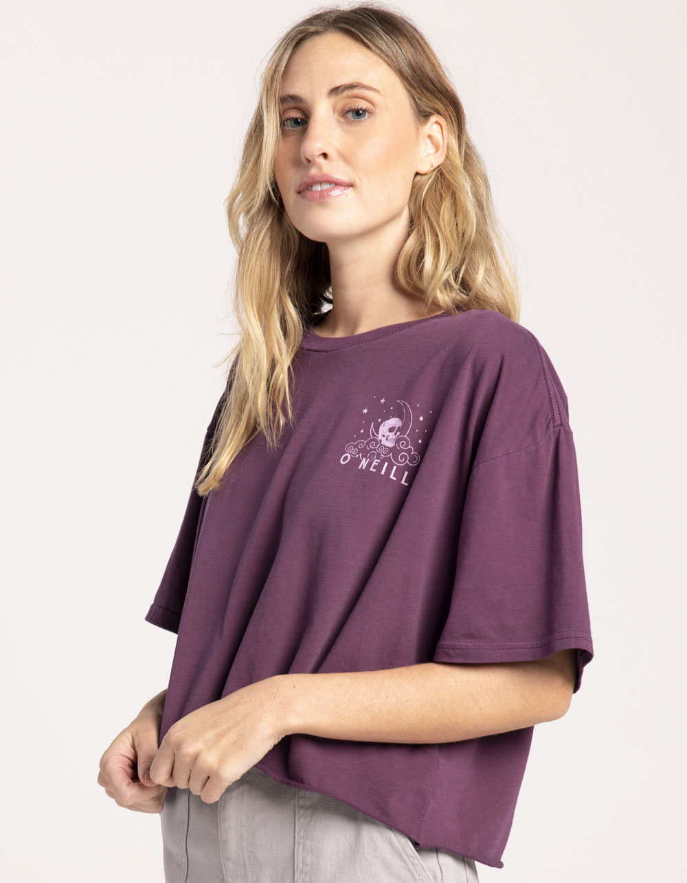 O'NEILL Dreamer Womens Oversized Cropped Tee PLUM Tillys
