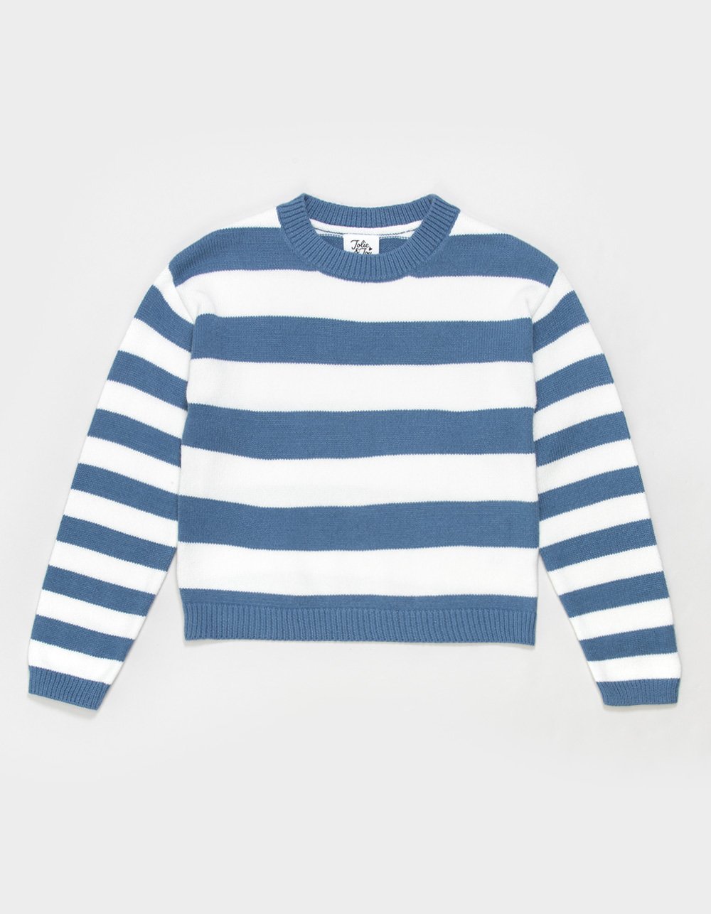 JOLIE & JOY Girls Stripe Sweater - BLUE COMBO
