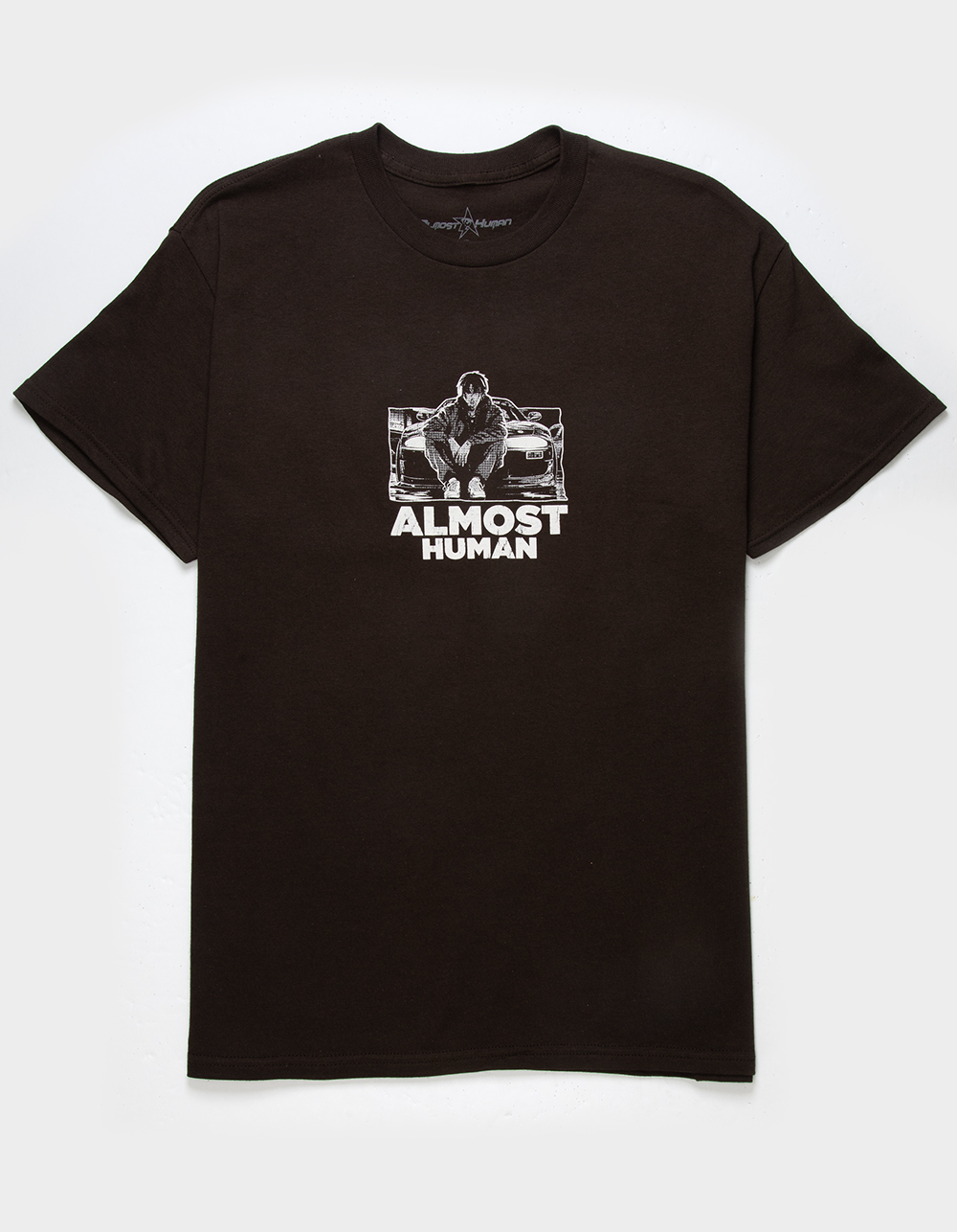 ALMOST HUMAN Garage Days Mens Tee - BROWN
