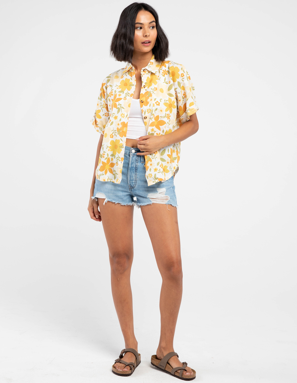 BILLABONG Made For Sun Womens Oversized Shirts - Cream Combo | Tillys