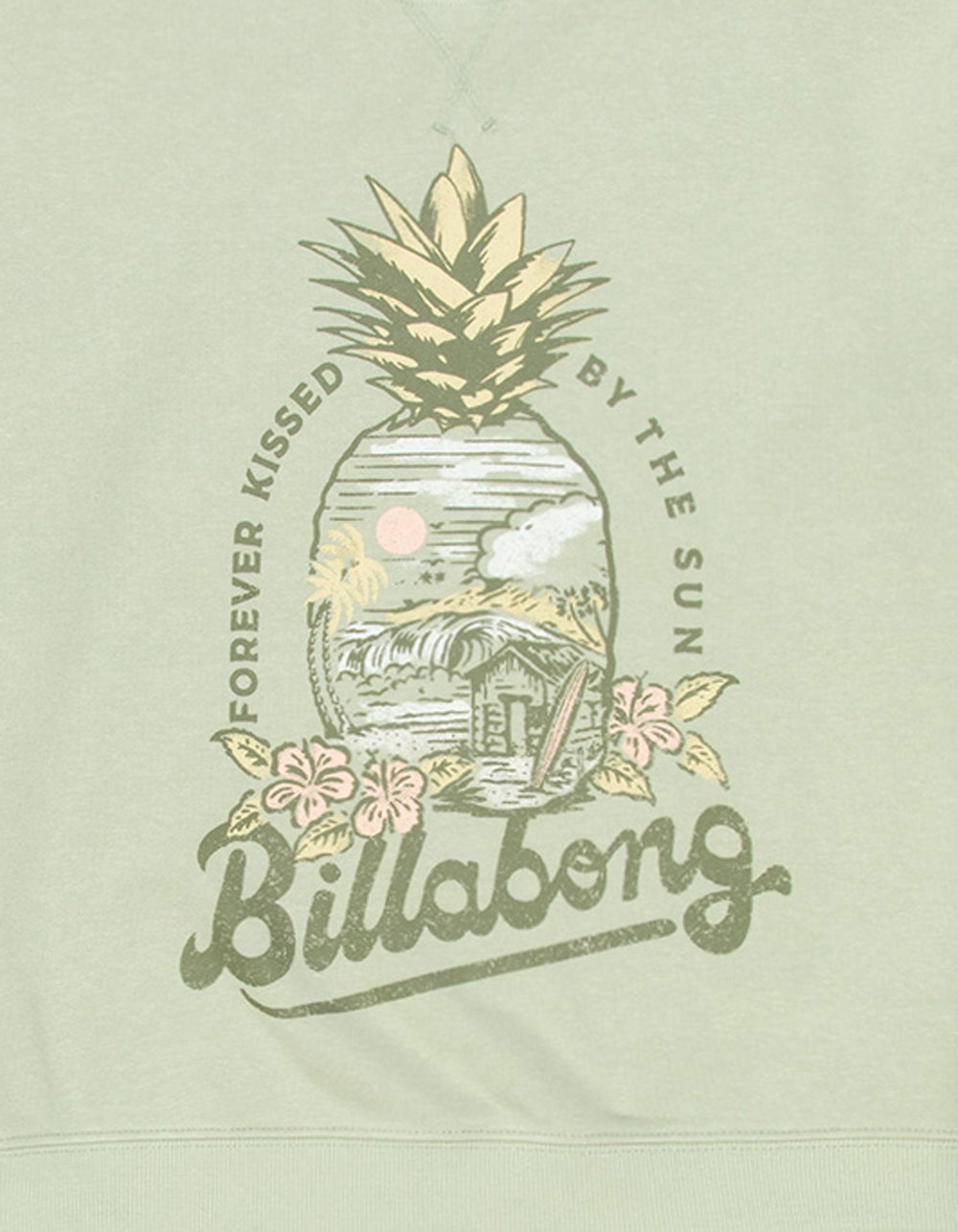 BILLABONG Pineapple Kiss Girls Crewneck Sweatshirt - SAGE