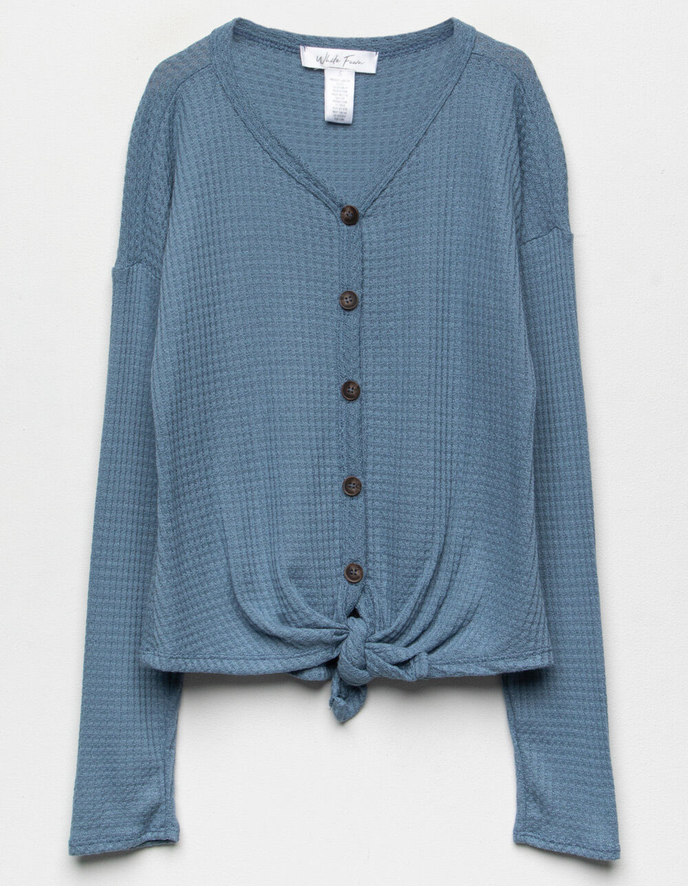 thermal front tie top