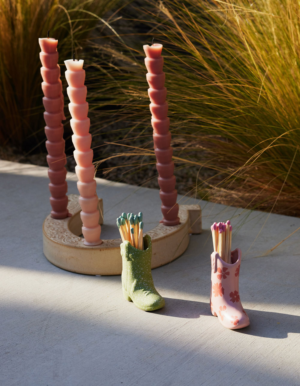 PADDYWAX Horseshoe Taper Candle Holder WHITE Tillys