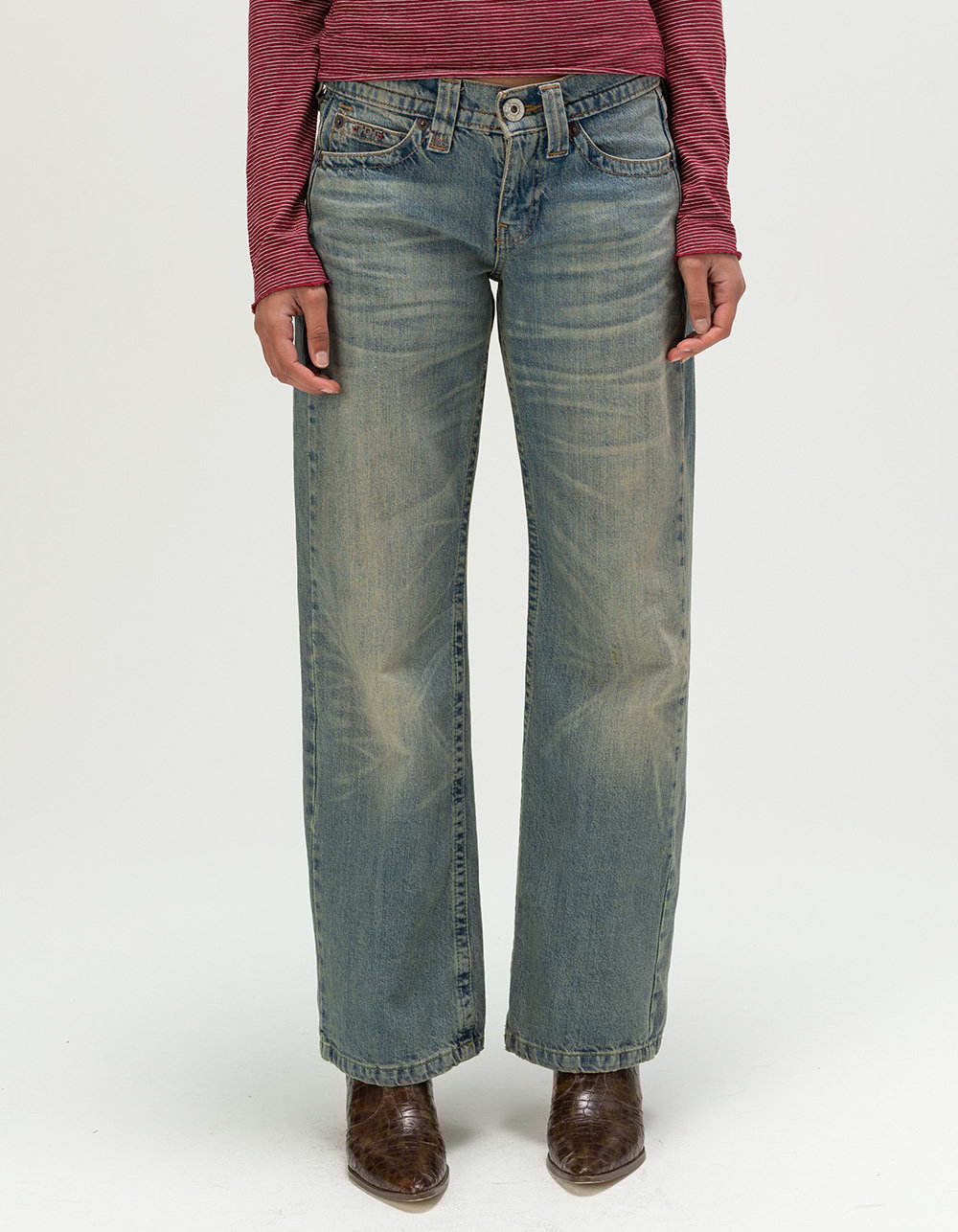 BDG Urban Outfitters Kayla Womens Low Rise Jeans - TINTED DENIM