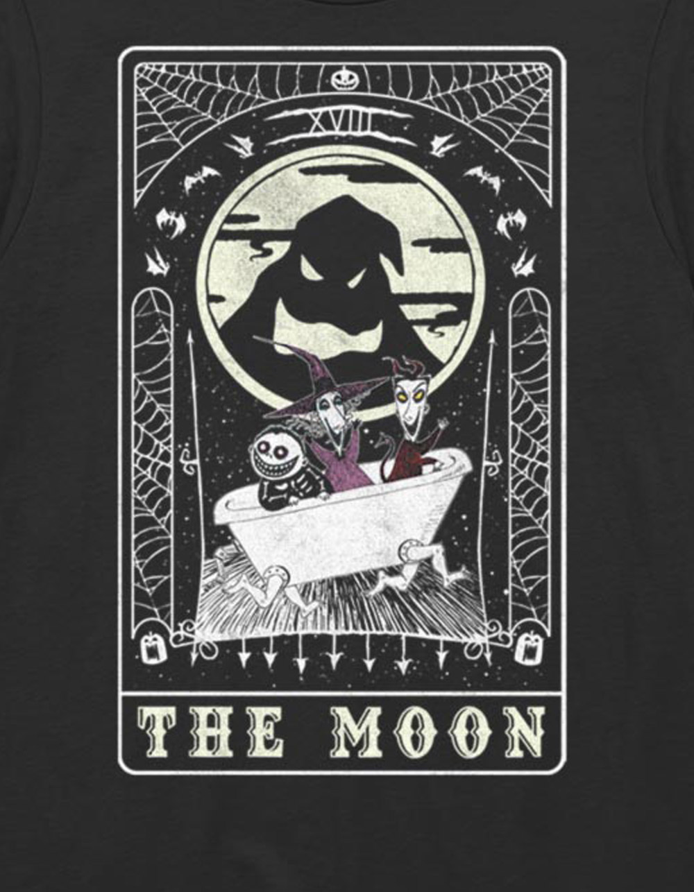 The NIGHTMARE BEFORE CHRISTMAS Moon Unisex Tee - BLACK