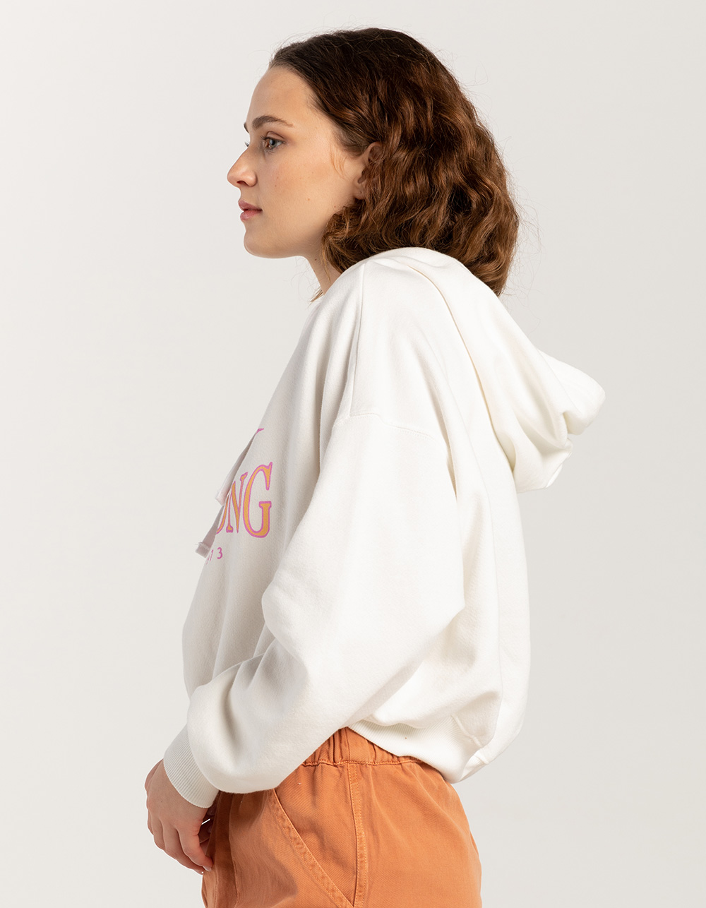 BILLABONG All Time Womens Crop Hoodie - WHITE