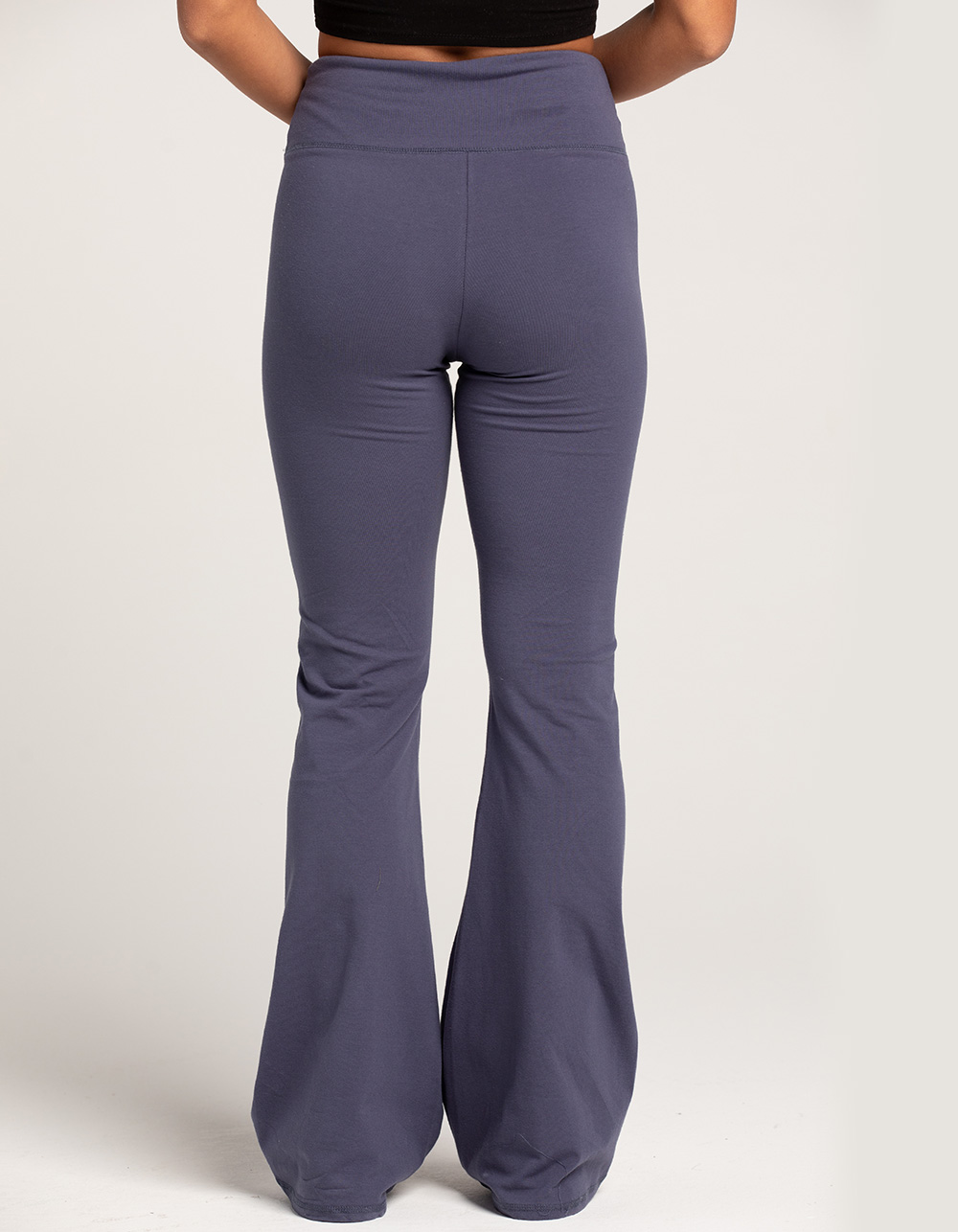 TILLYS Crossover Waist Womens Flare Leggings NAVY Tillys