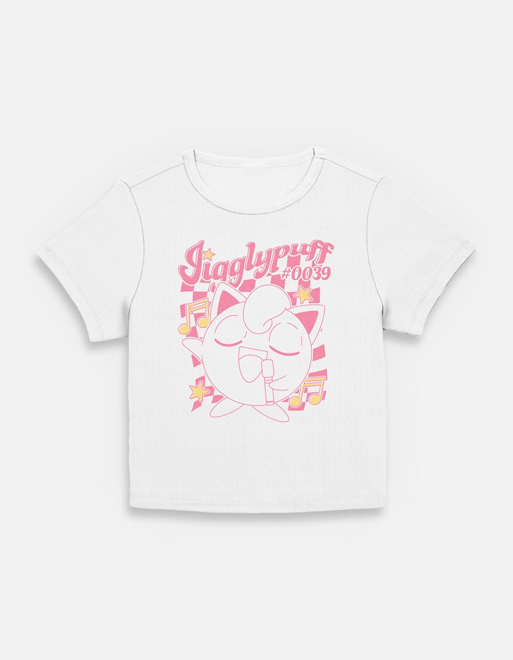 POKEMON Jigglypuff Sings Womens Baby Tee - CREAM