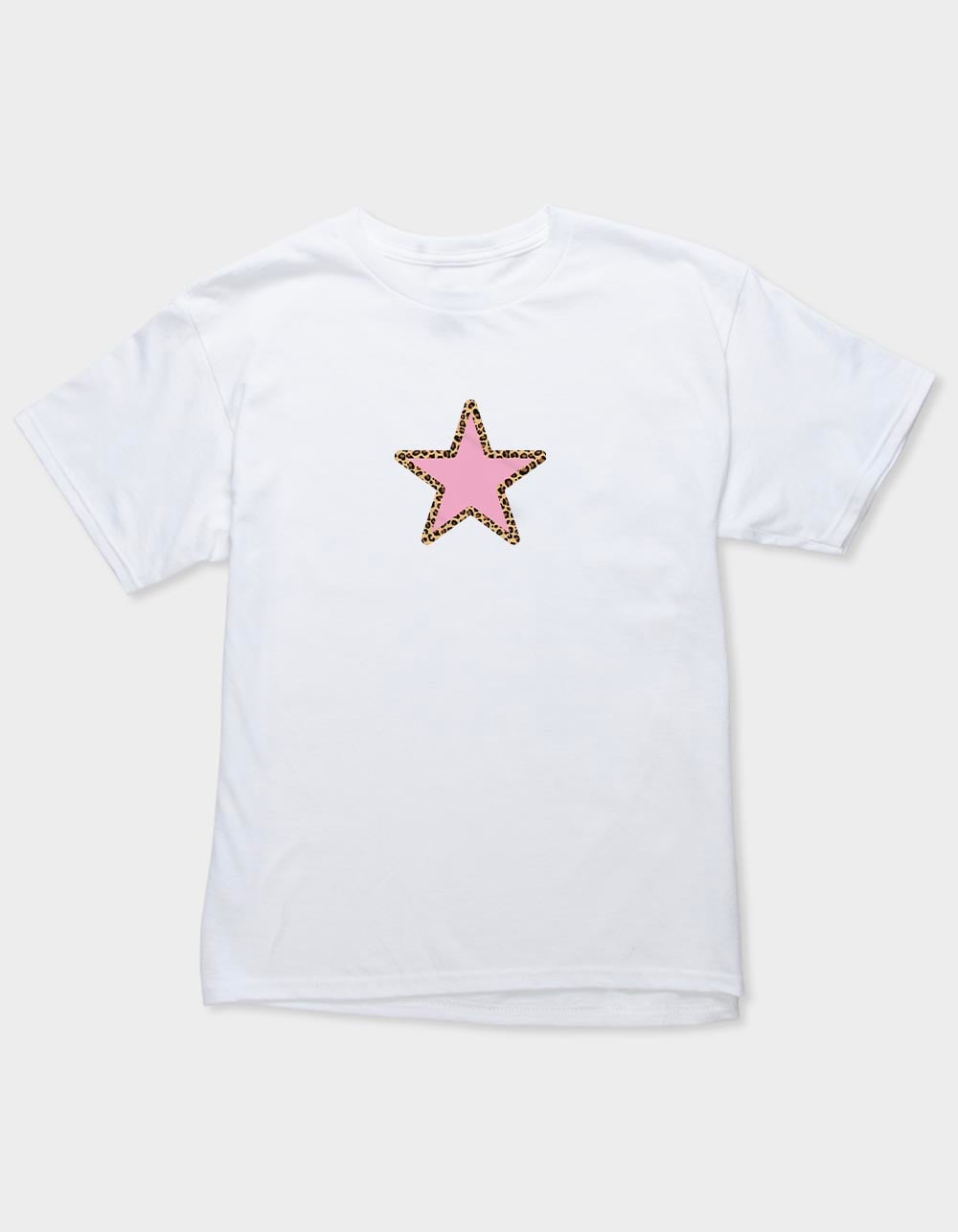 STAR Pink Cheetah Unisex Kids Tee - WHITE