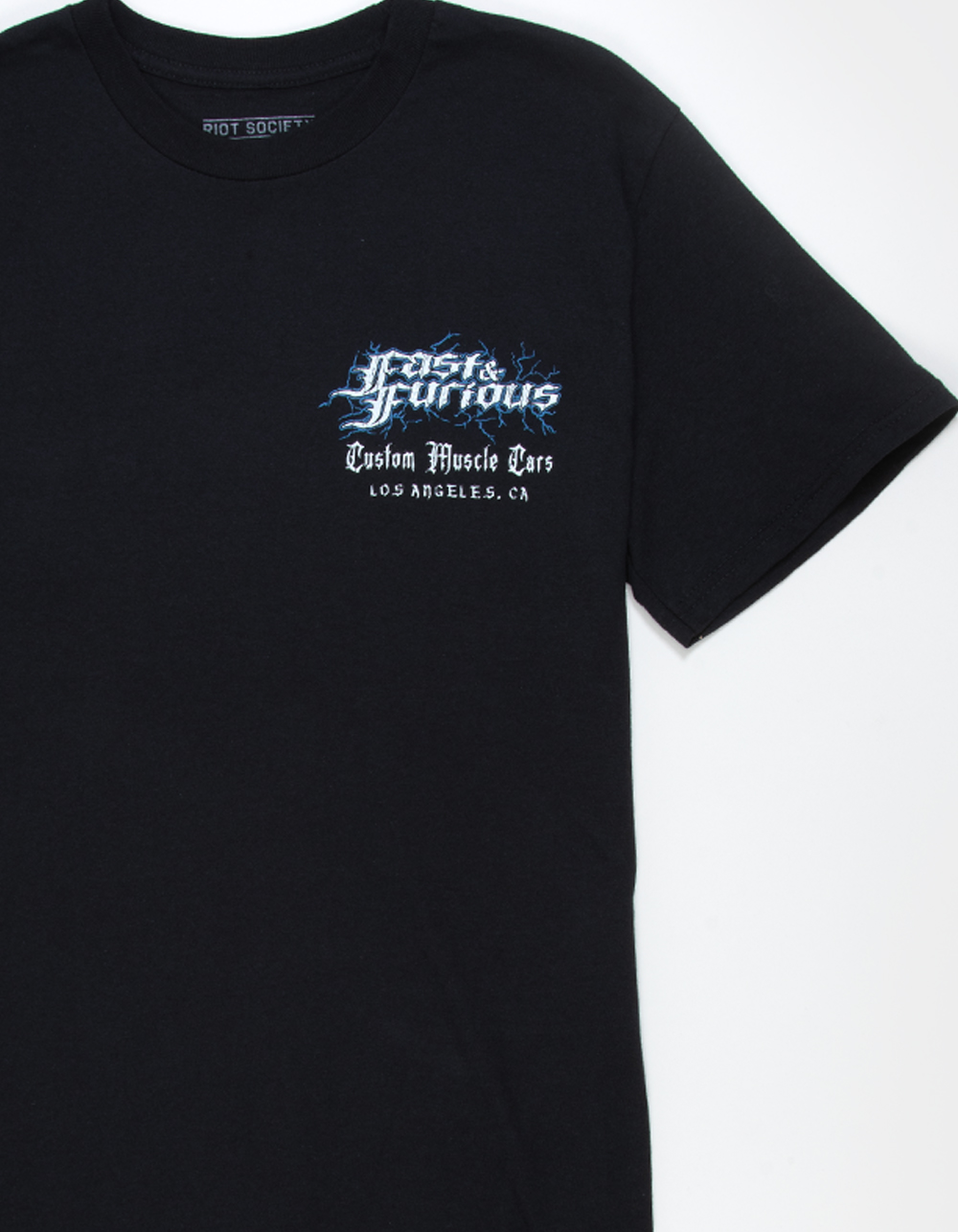 RIOT SOCIETY Fast & Furious Custom Muscle Cars Mens Tee - BLACK
