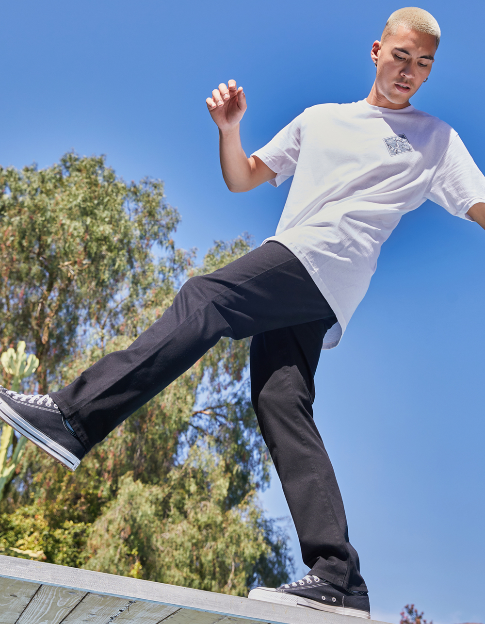 RSQ Mens Slim Straight Chino Pants - BLACK