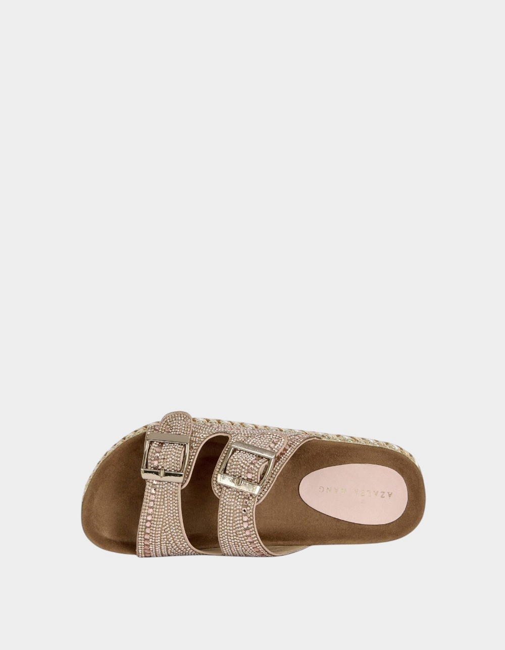 AZALEA WANG Ezri Beaded Womens Sandals - ROSE GOLD