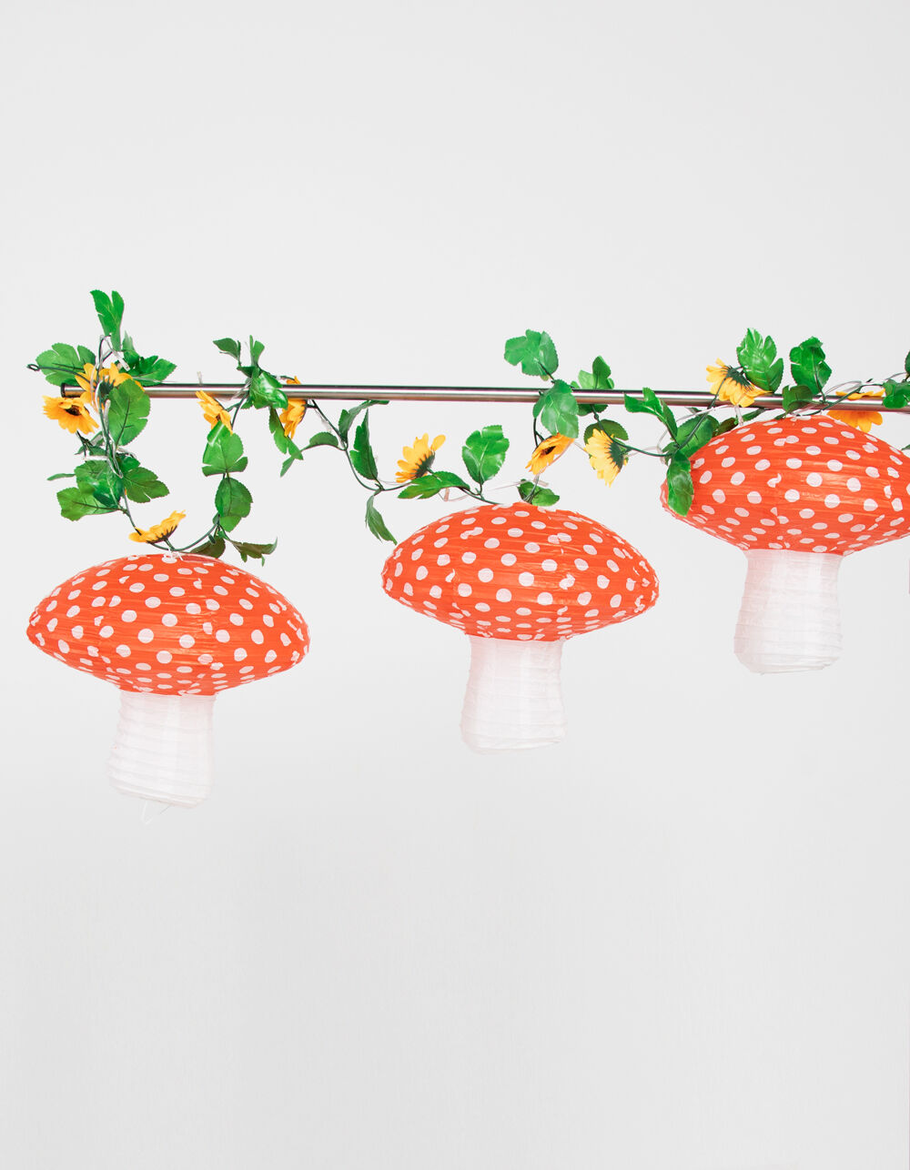 10pcs Red Mushroom Paper Lanterns – 5 Small & 5 Large, For Forest Theme Parties & Nursery Decor