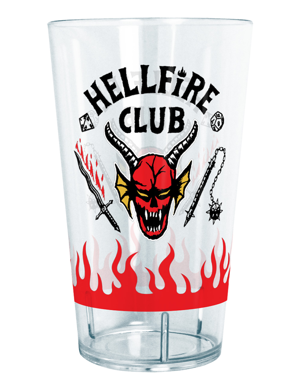STRANGER THINGS 24 oz Hellfire Logo Flame Cup - CLEAR