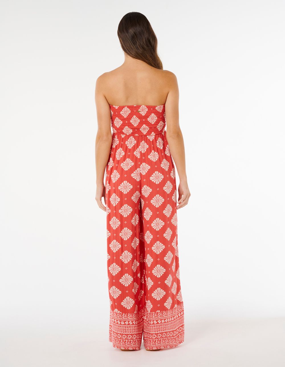 RIP CURL Ventura Shirred Womens Jumpsuit - RED